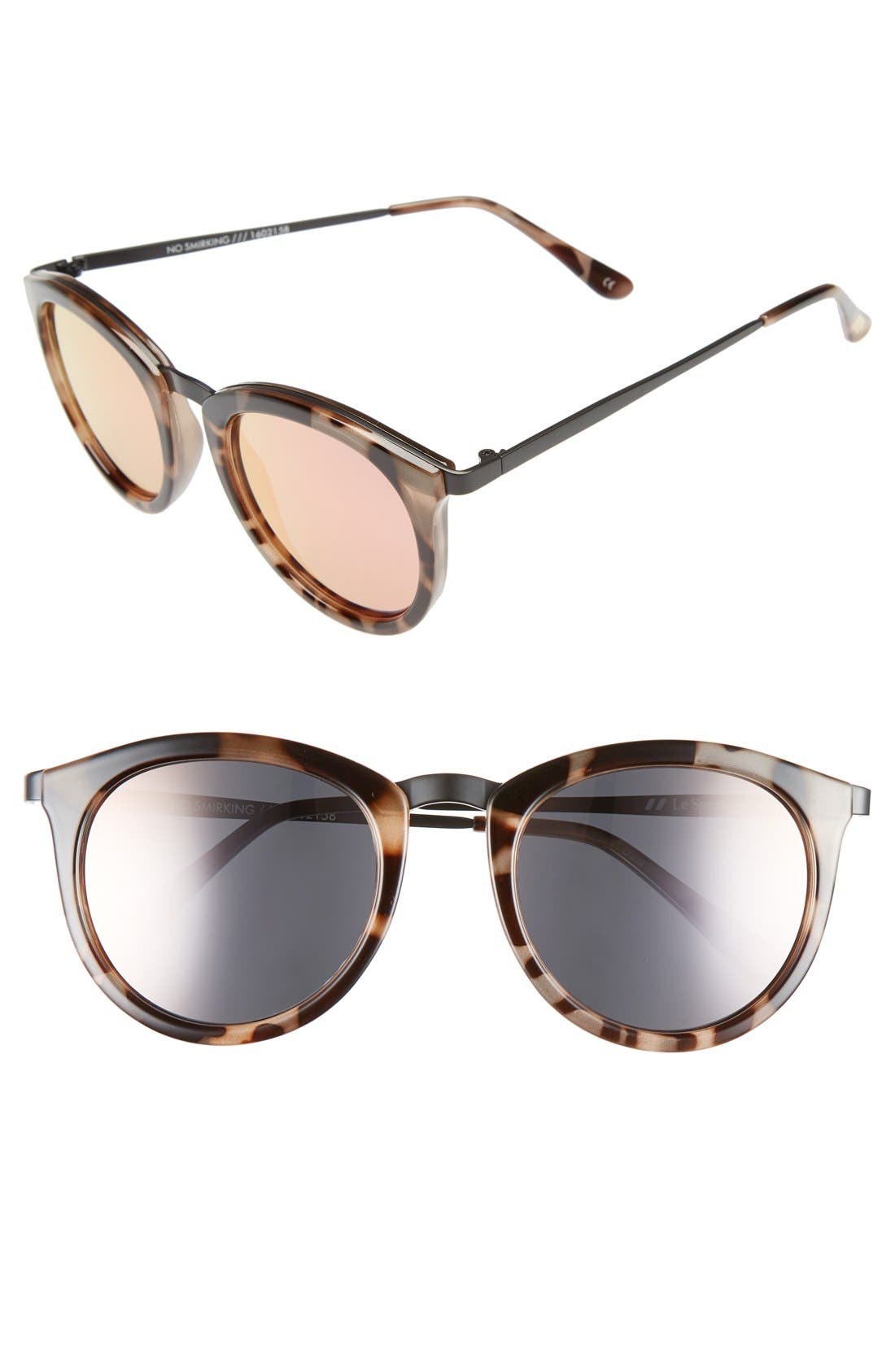 Le Specs 'No Smirking' 50mm Round Sunglasses Nordstrom
