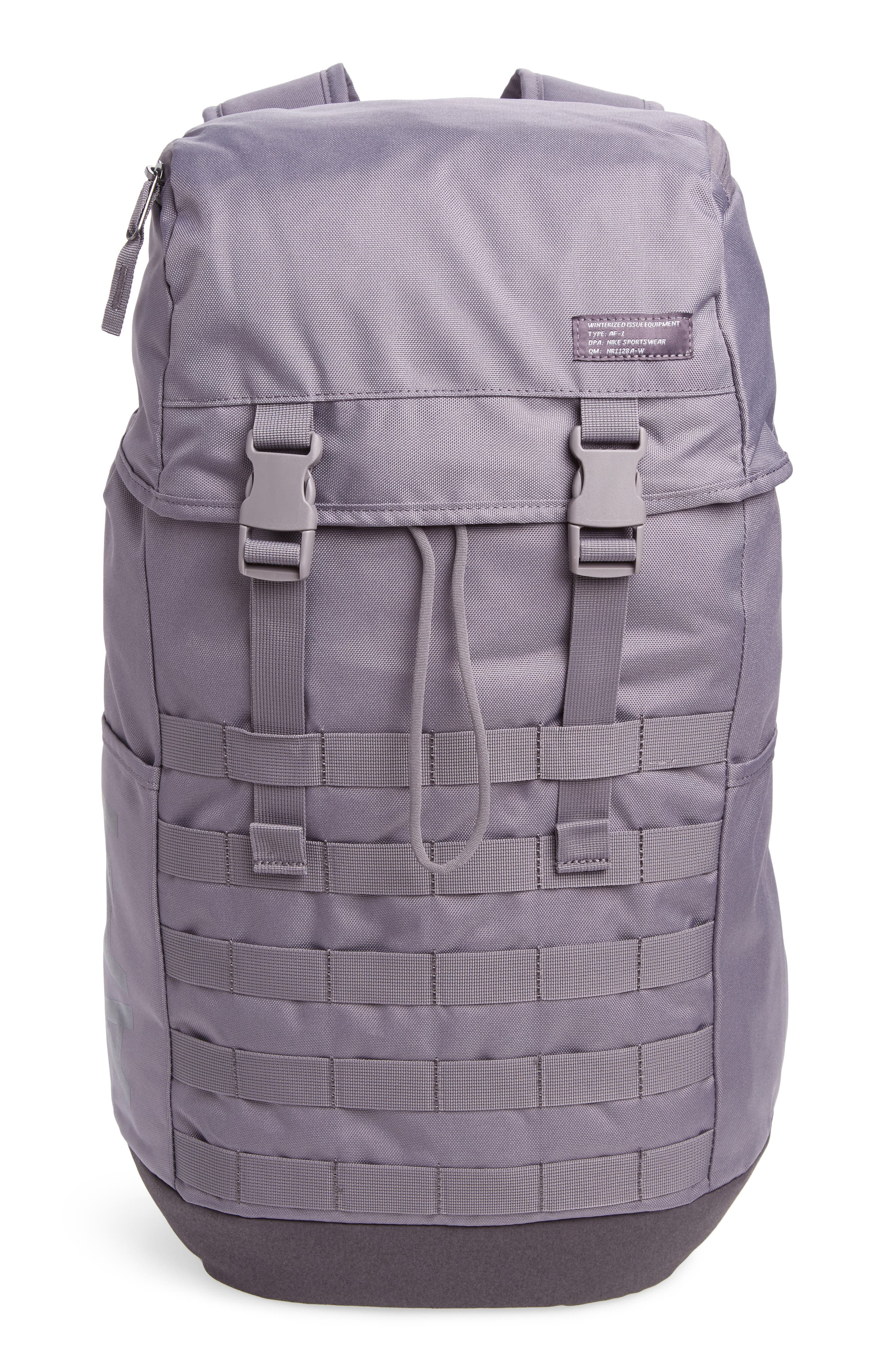 NIKE AF-1 Backpack, Main, color, GUNSMOKE