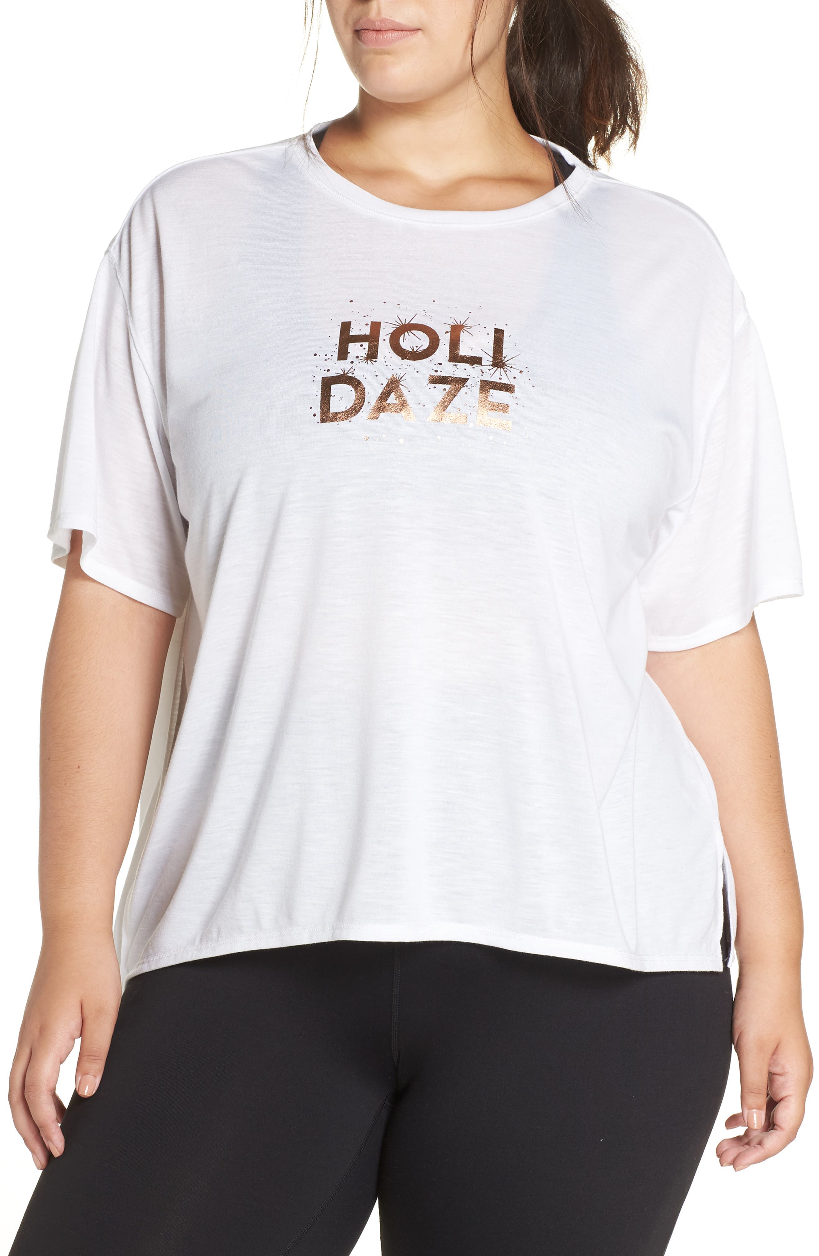 Plus Size Shape Activewear Captivate Tee, White