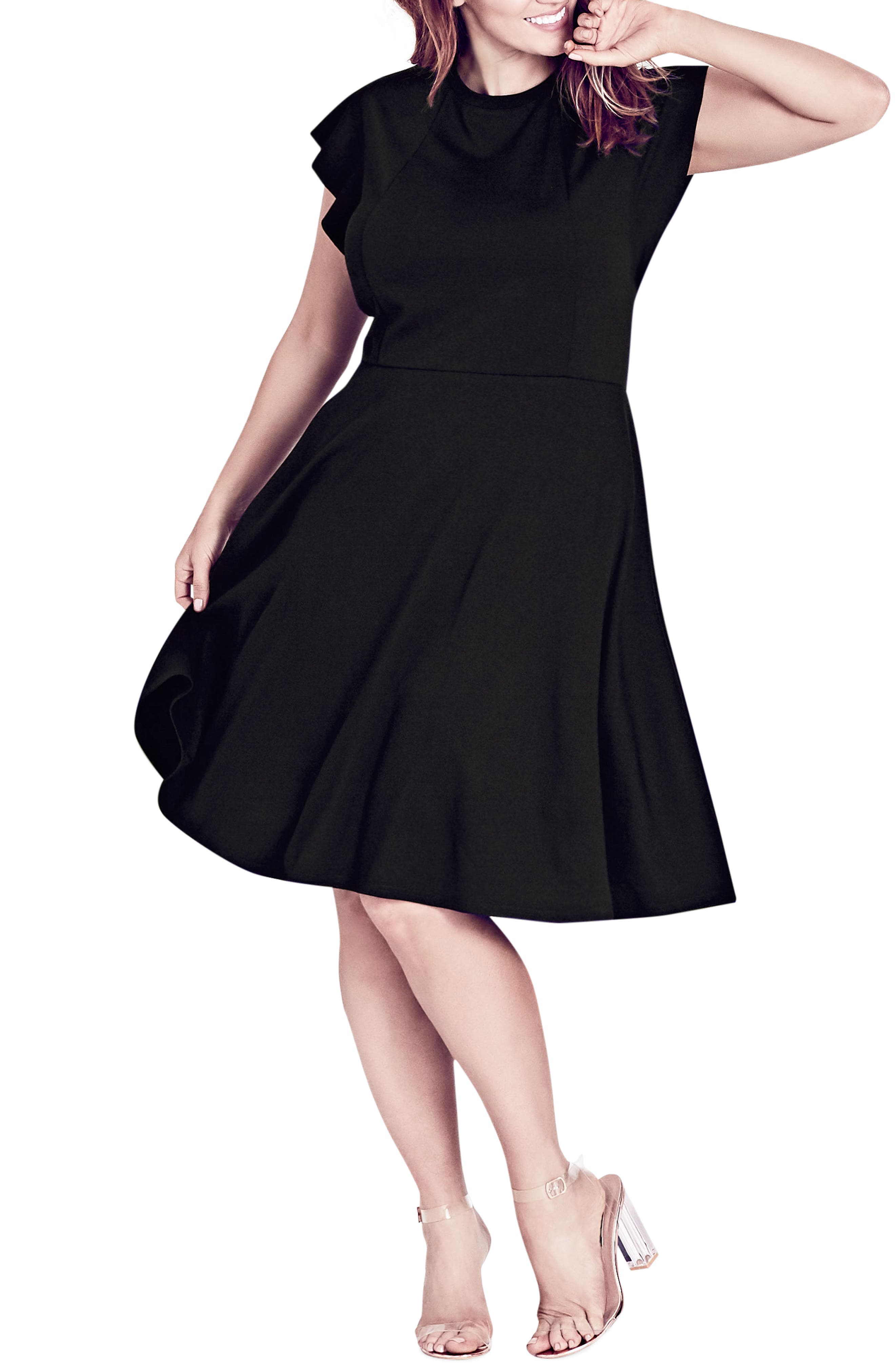 nordstrom plus size black dresses