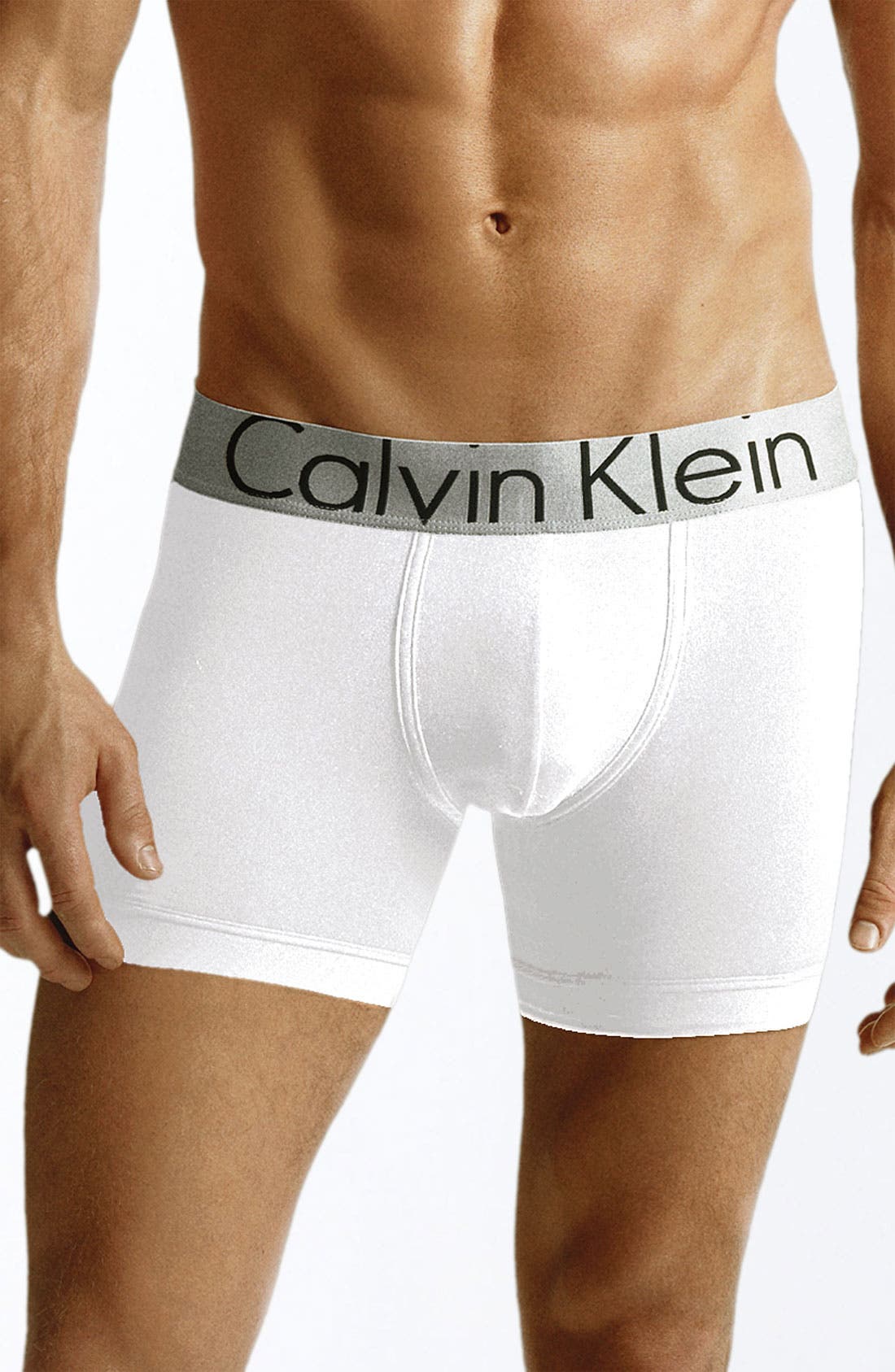 UPC 011531857230 product image for Calvin Klein 'Steel - U2719' Microfiber Boxer Briefs White Small | upcitemdb.com