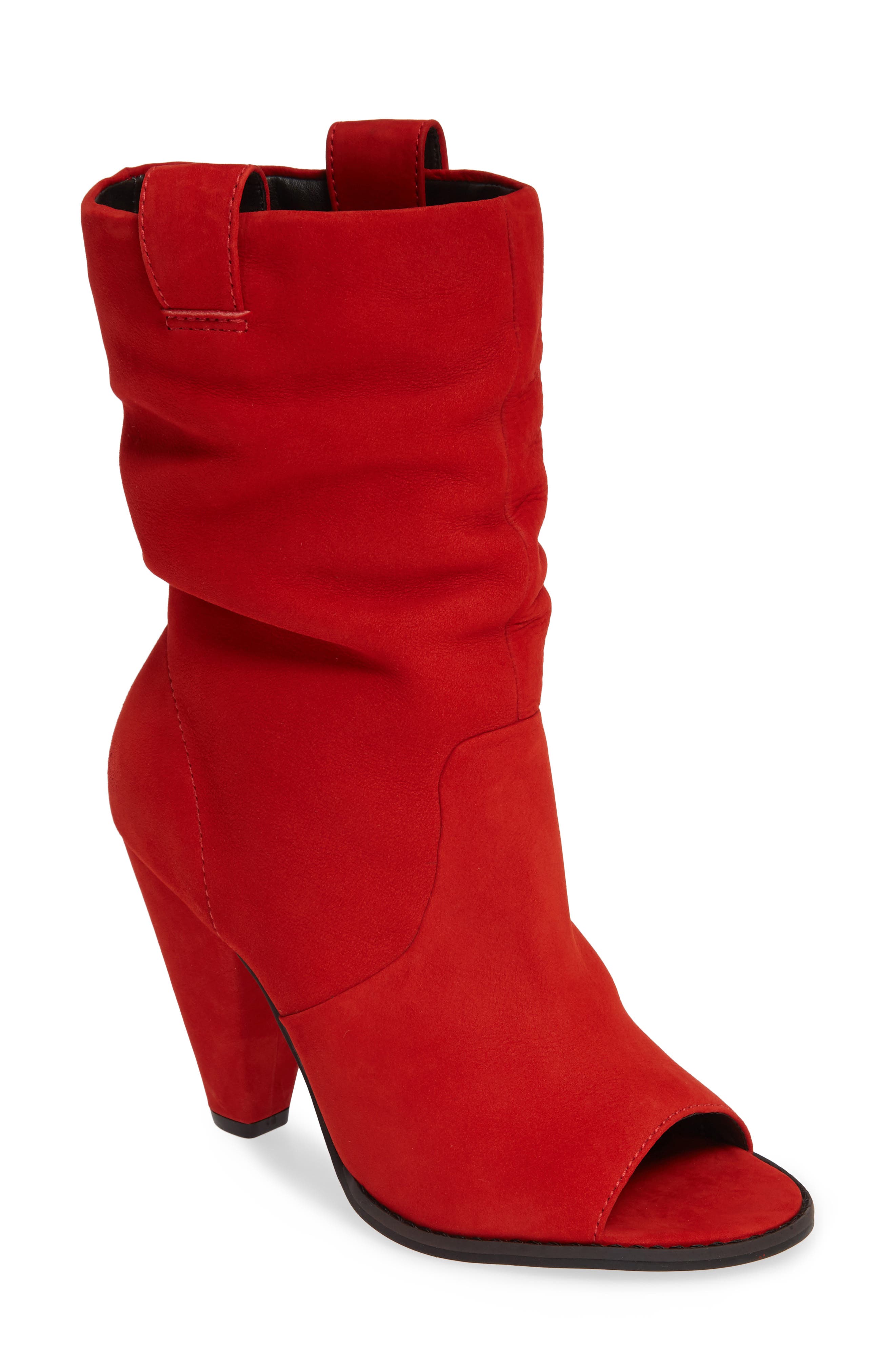 Lust For Life Cleo Open Toe Bootie, Red