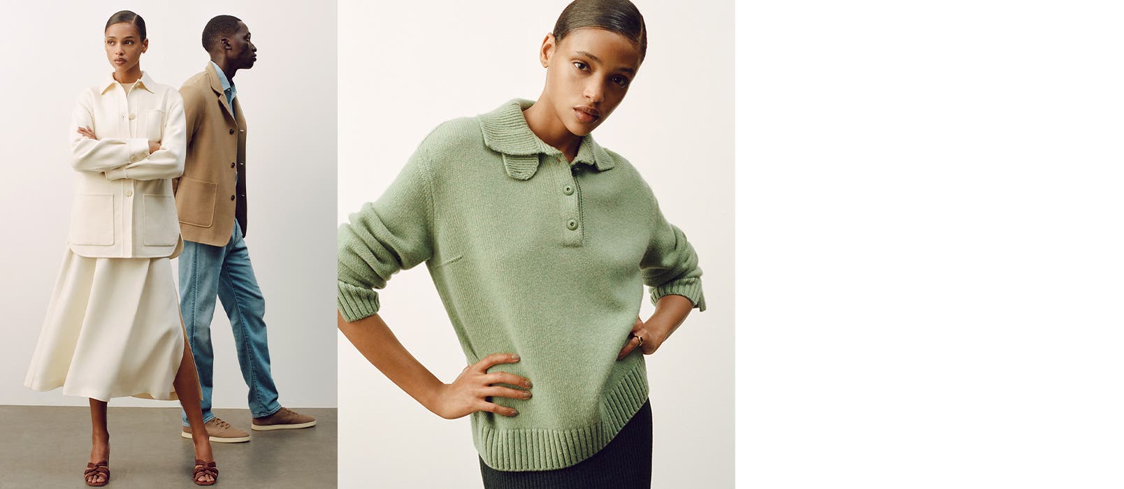 Models wearing Loro Piana.