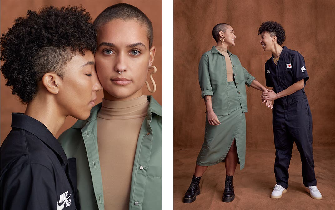 Keyara Murray and Madison Shorter pose together. Keyara Murray and Madison Shorter smile at each other.