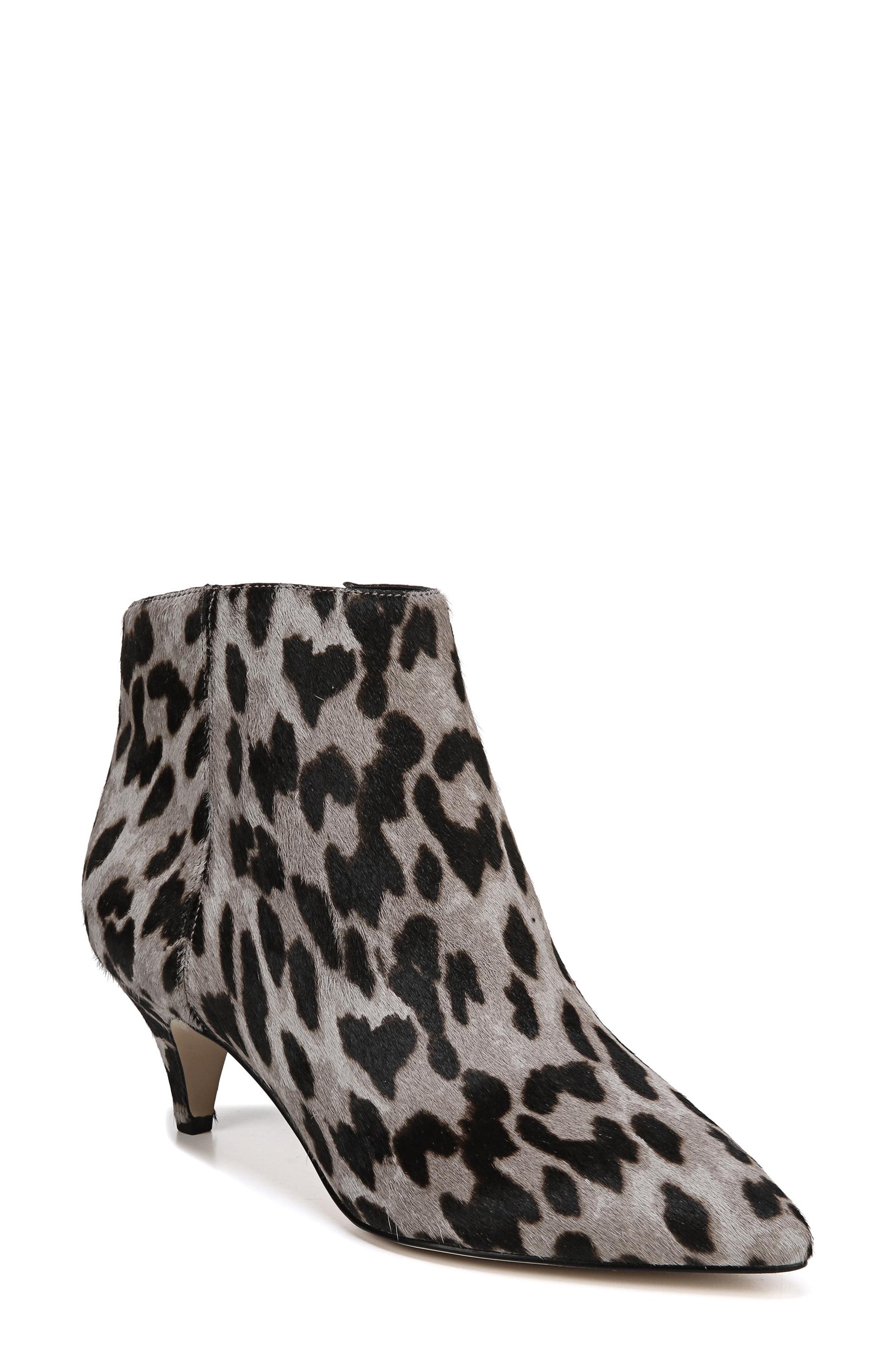 Sam Edelman Kinzey Genuine Calf Hair Pointy Toe Bootie, Grey