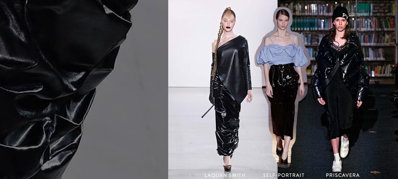 Get ahead with high-shine essentials from FW20 New York Fashion Week.