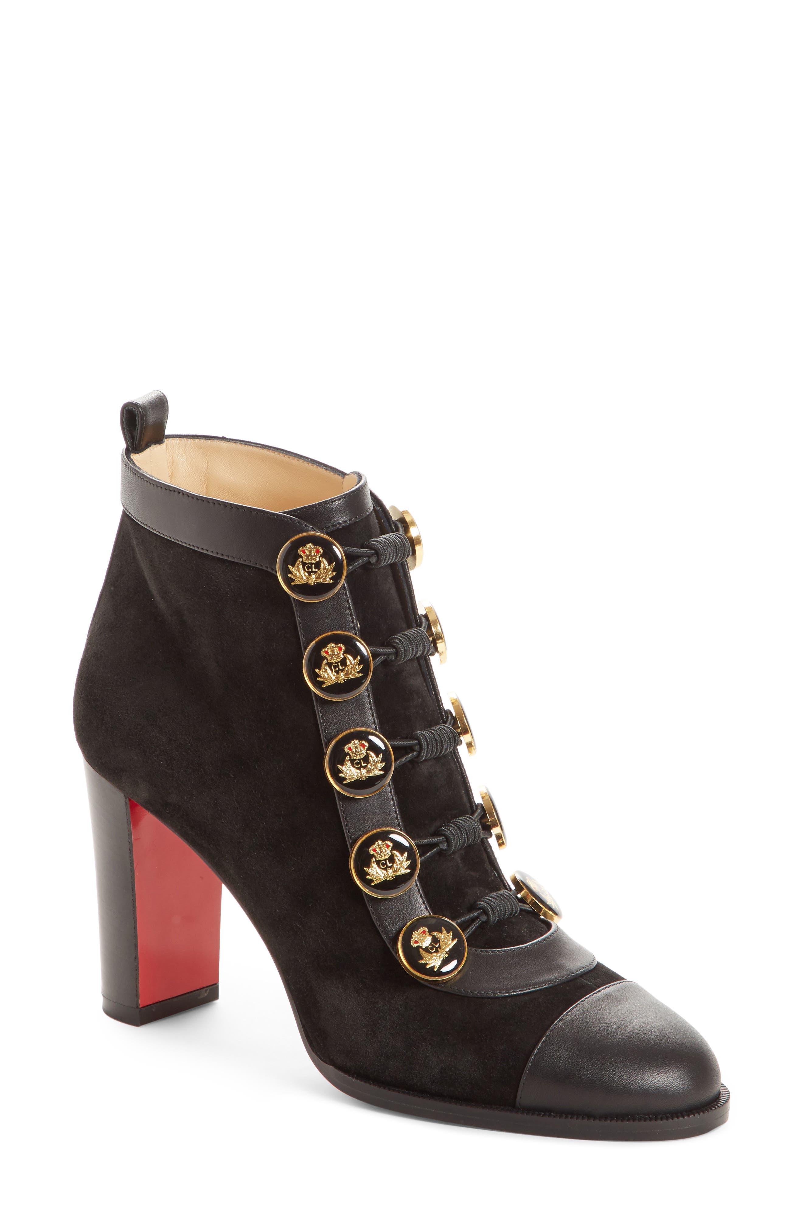 Christian Louboutin Caval Logo Emblem Bootie
