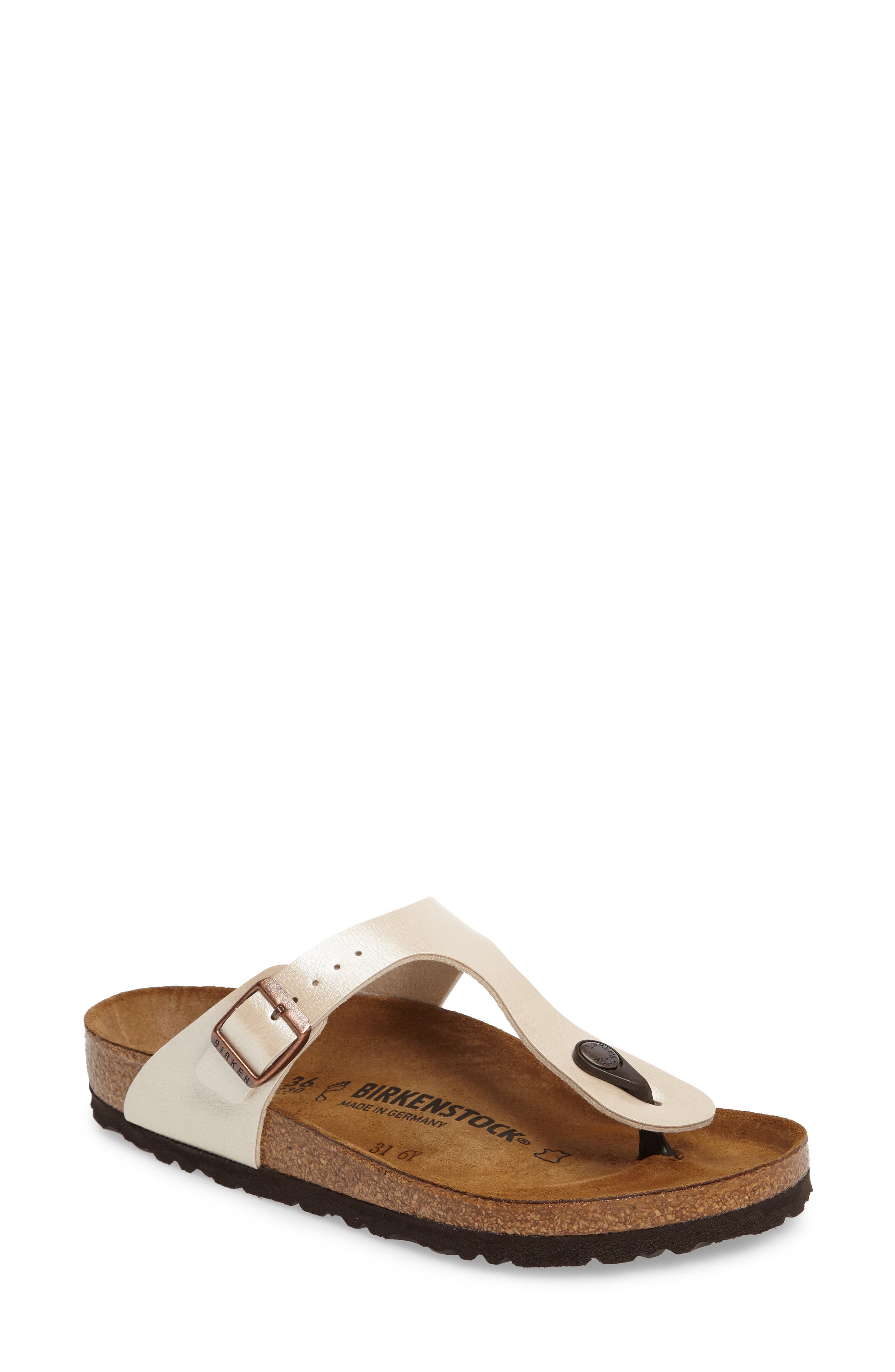 Birkenstock Gizeh Birko-Flor(TM) Thong,8.5 - White