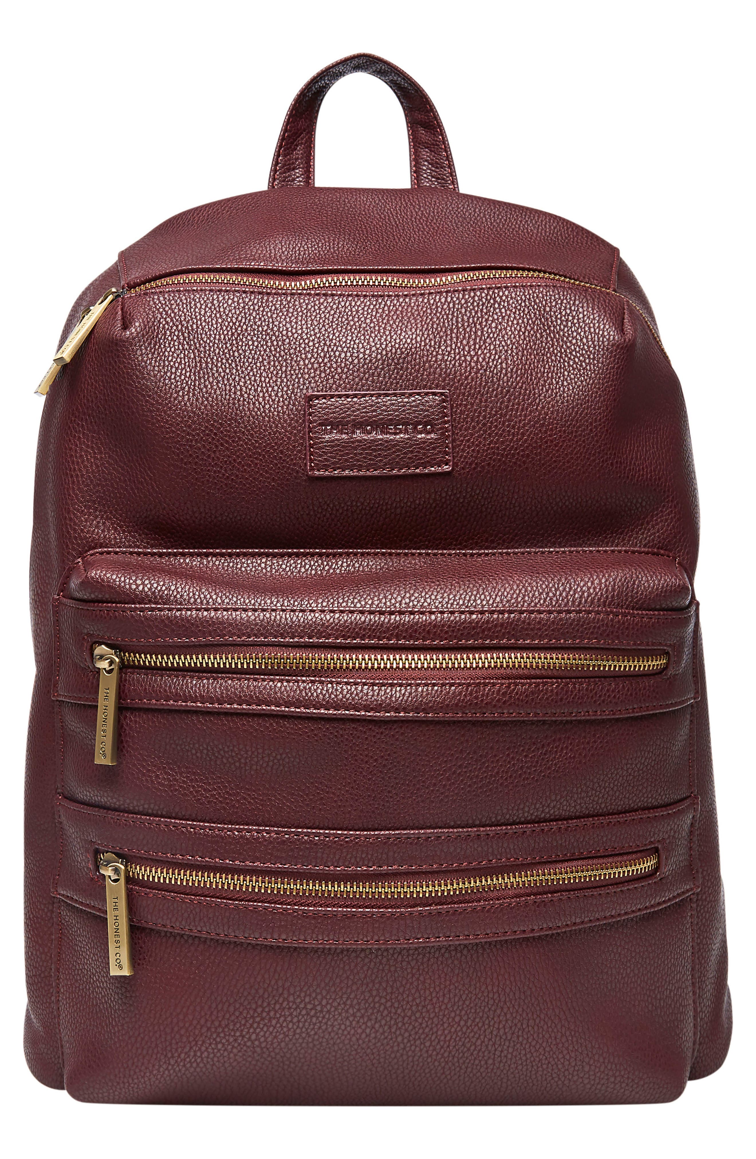The Honest Company 'City' Faux Leather Diaper Backpack Nordstrom