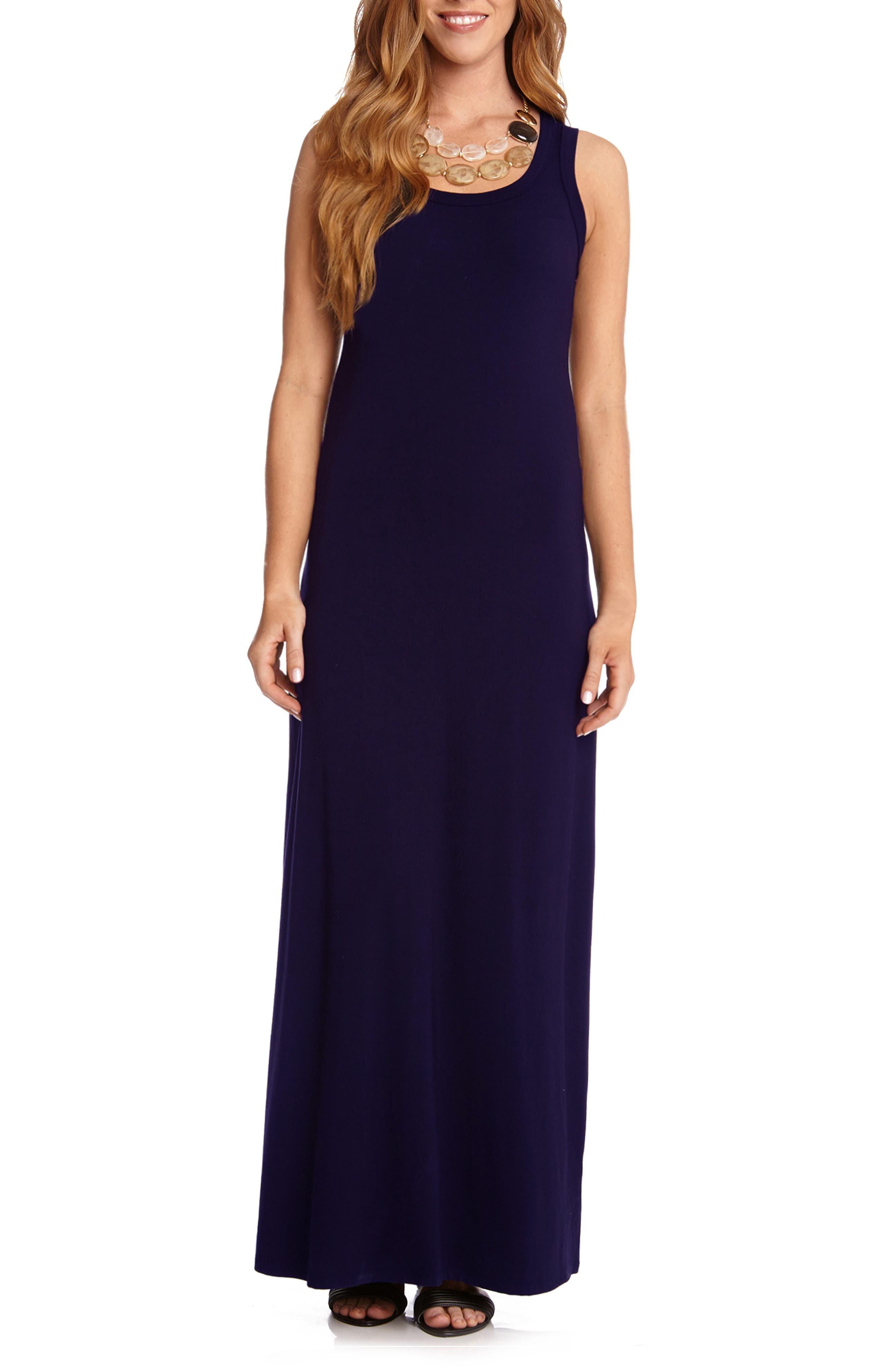 Karen Kane Maxi Tank Dress, Blue