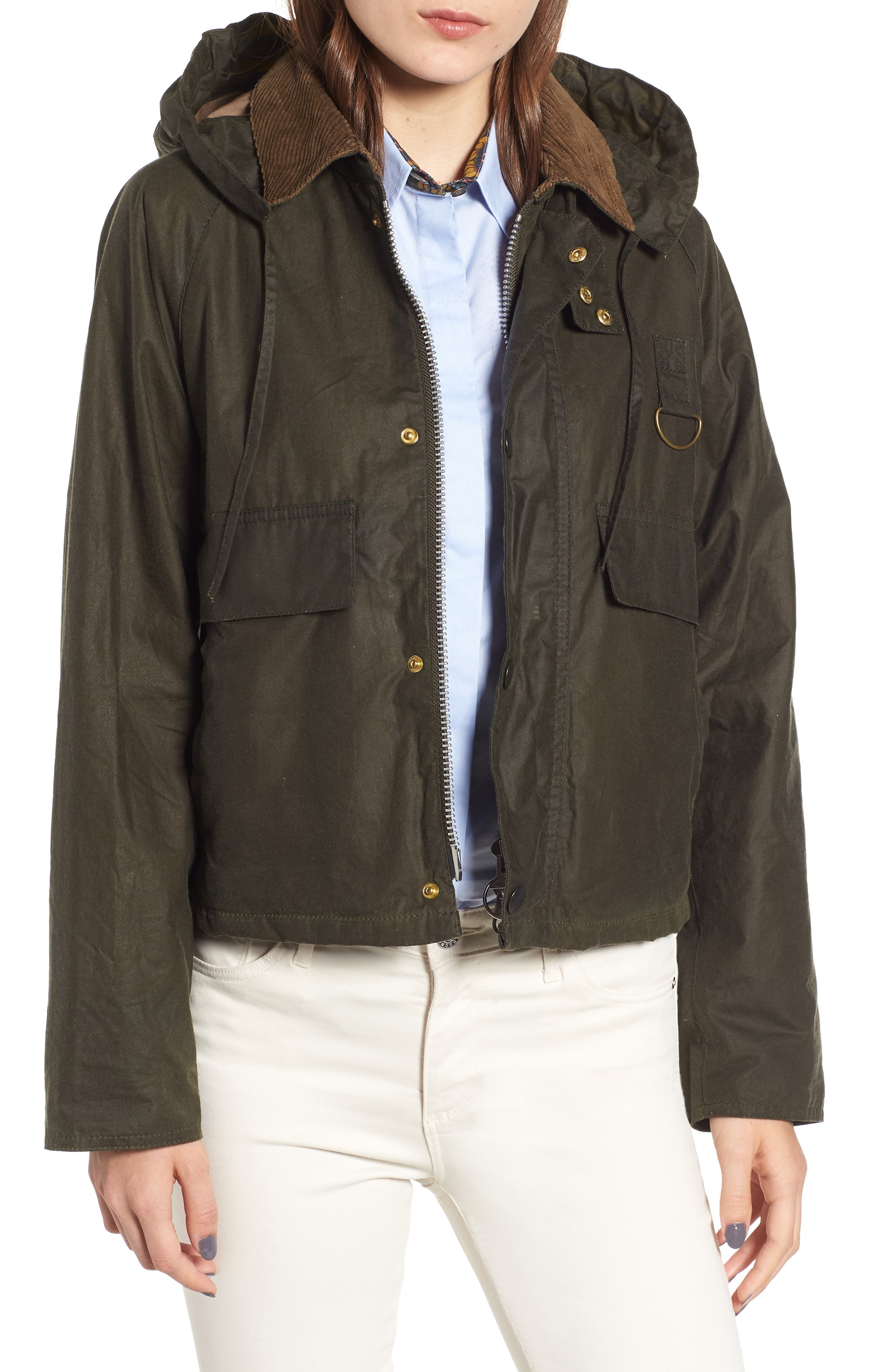 Barbour Margaret Howell Spey Water Resistant Waxed Cotton Jacket, US / 8 UK - Green