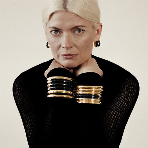 Kate Young, Monica Vinader and close-ups of jewelry from their collection.
