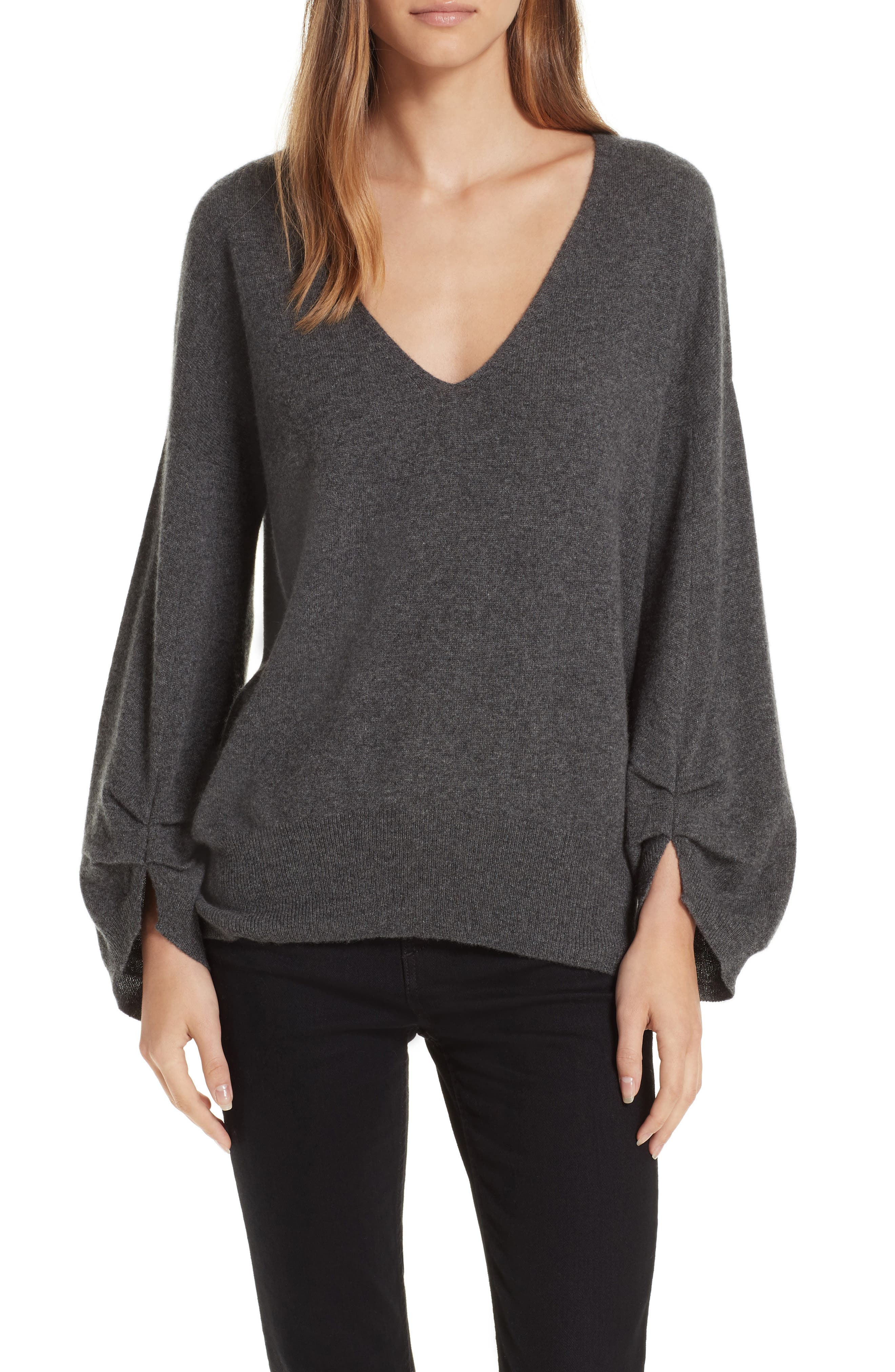 Brochu Walker Casimir Cashmere Pullover Sweater, Blue