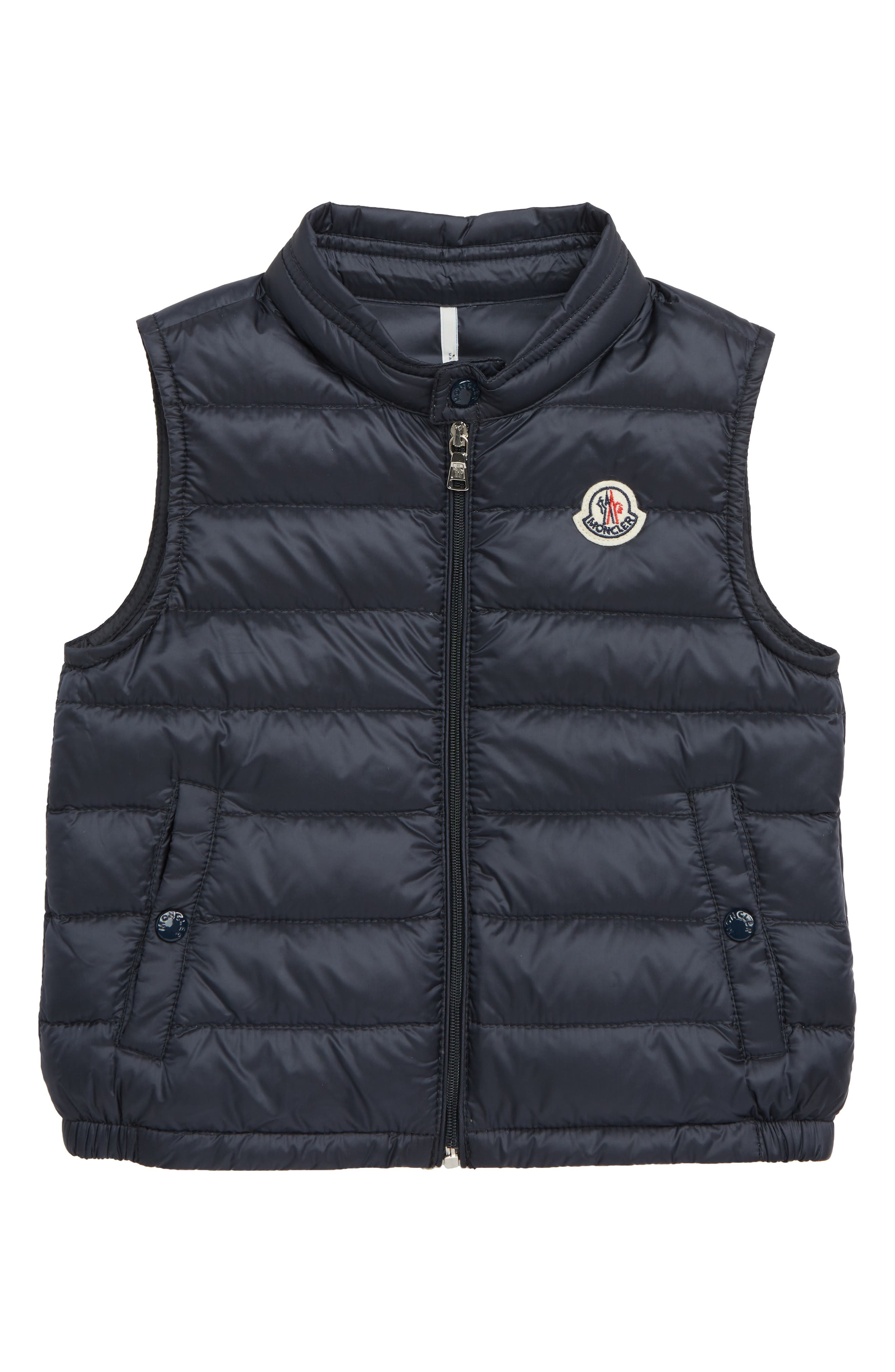 Infant Moncler New Amaury Quilted Down Vest, Blue