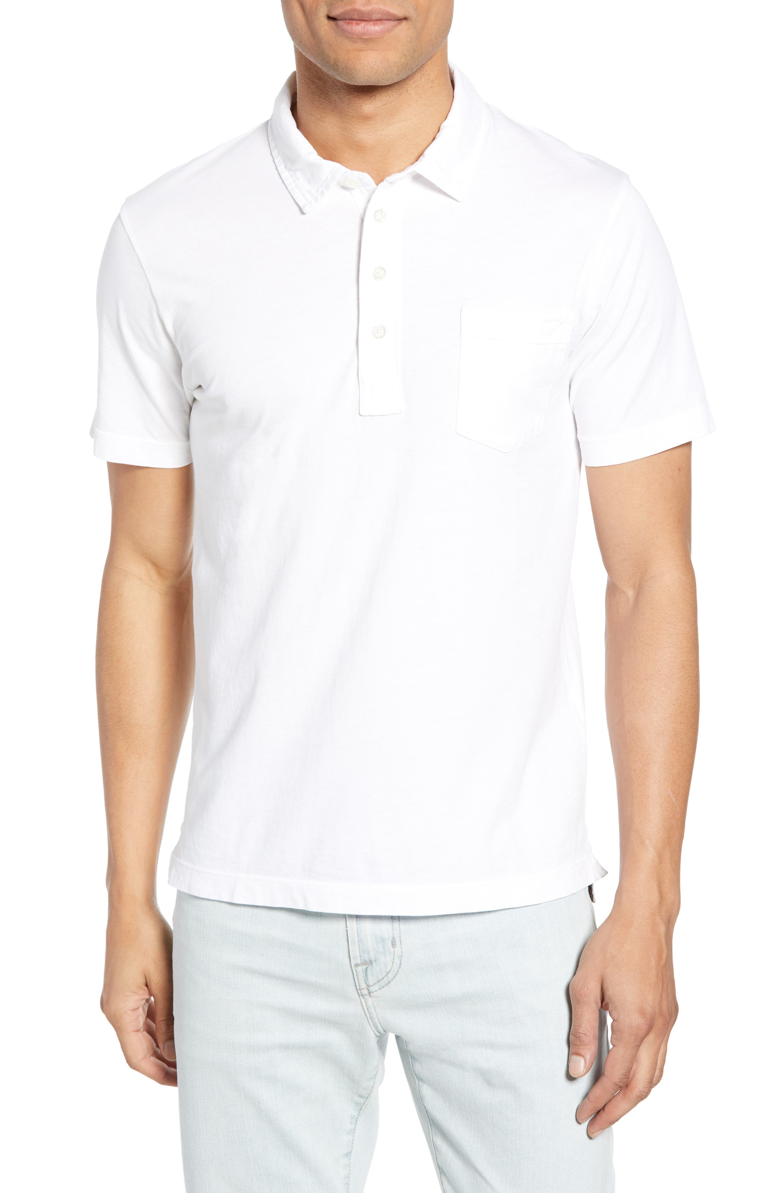 Billy Reid Tops PENSACOLA SLIM FIT GARMENT DYE POLO