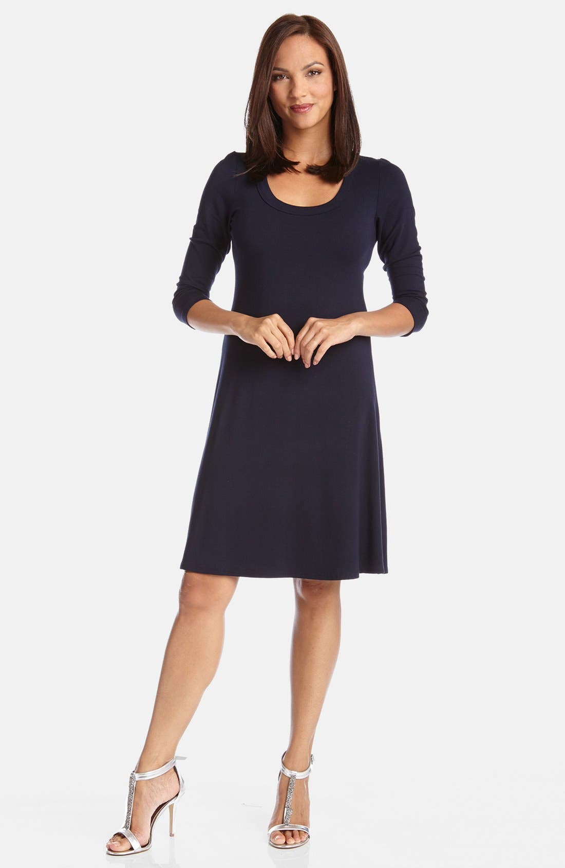 Karen Kane A-Line Jersey Dress, Blue