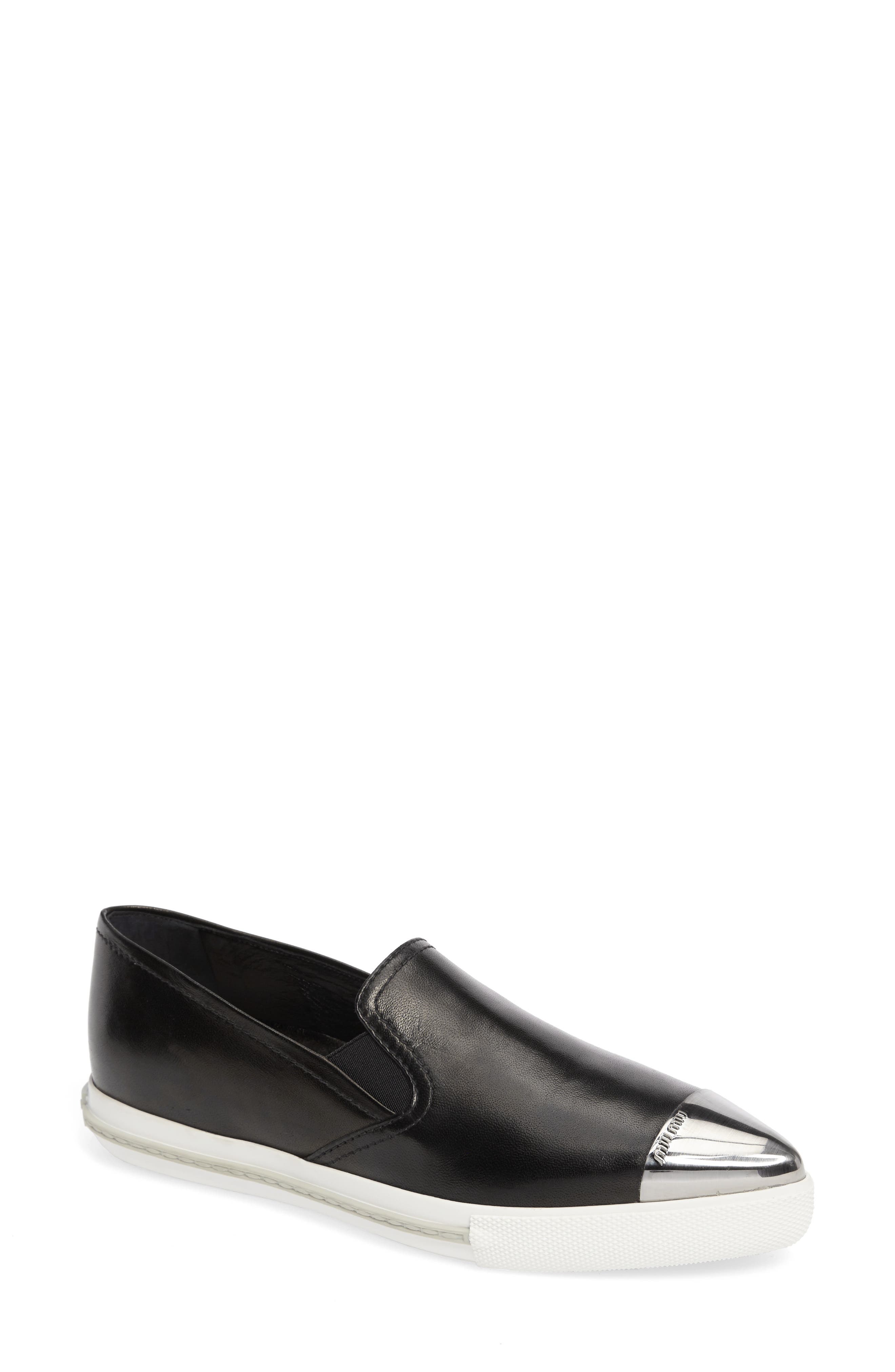 Miu Miu Metal Cap Toe Skate Sneaker (Women) Nordstrom