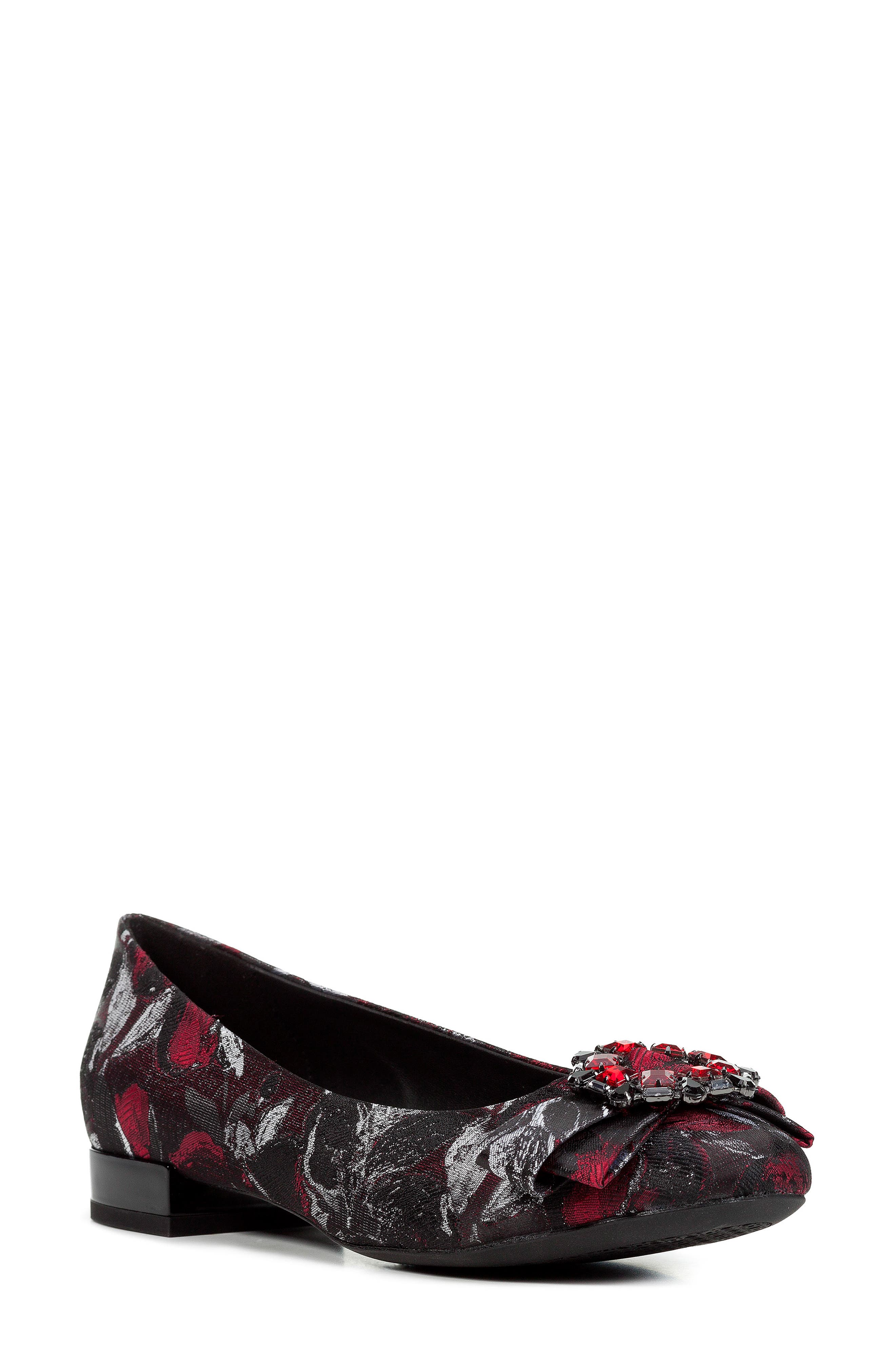 Geox Wistrey Embellished Flat - Red