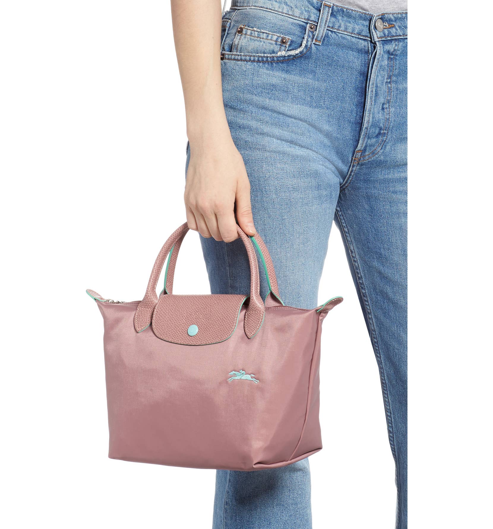 Longchamp Le Pliage Club Top Handle Bag M - Pink 