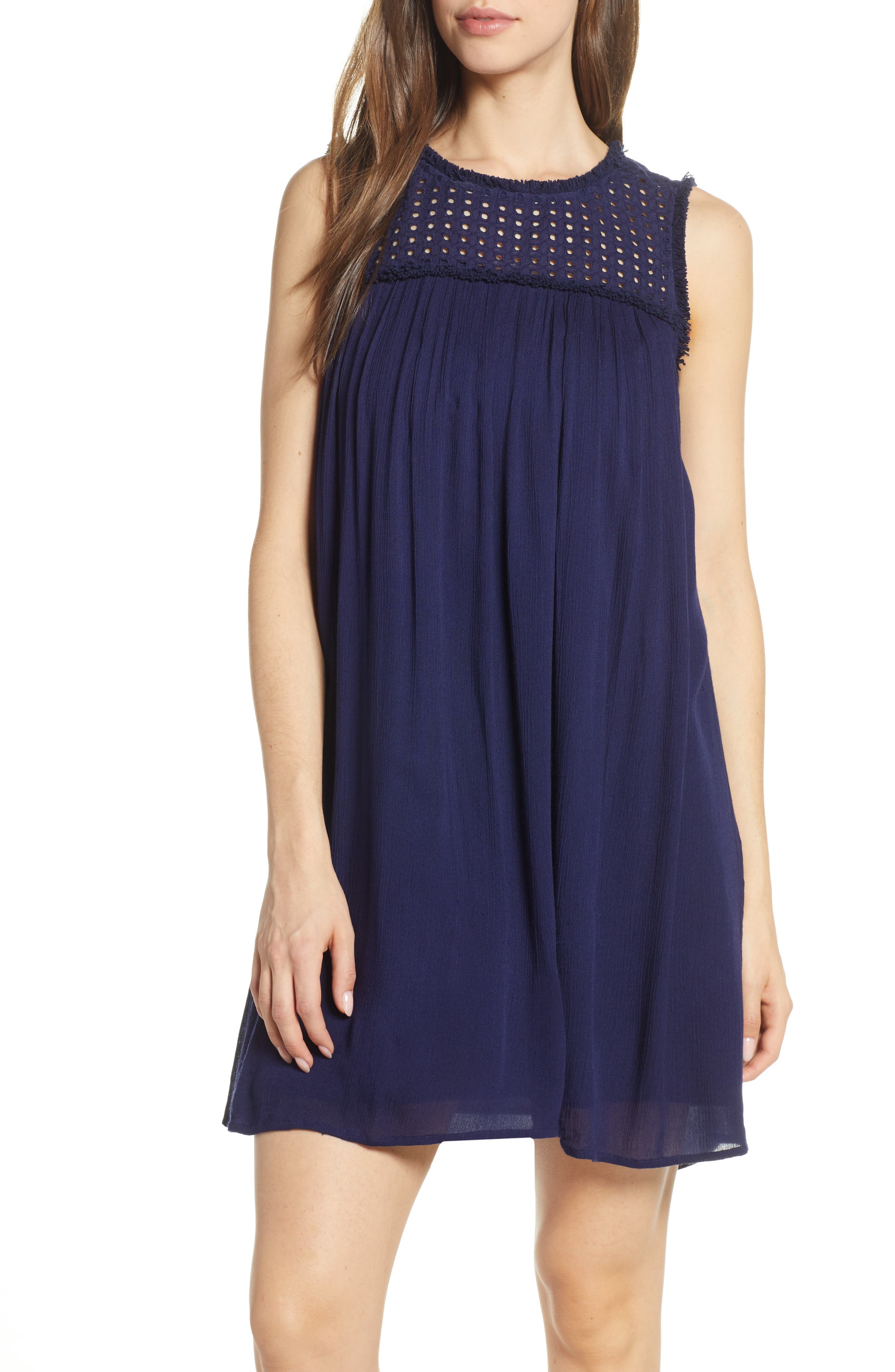 Tommy Bahama Eyelet Yoke Cover-Up Dress, Blue