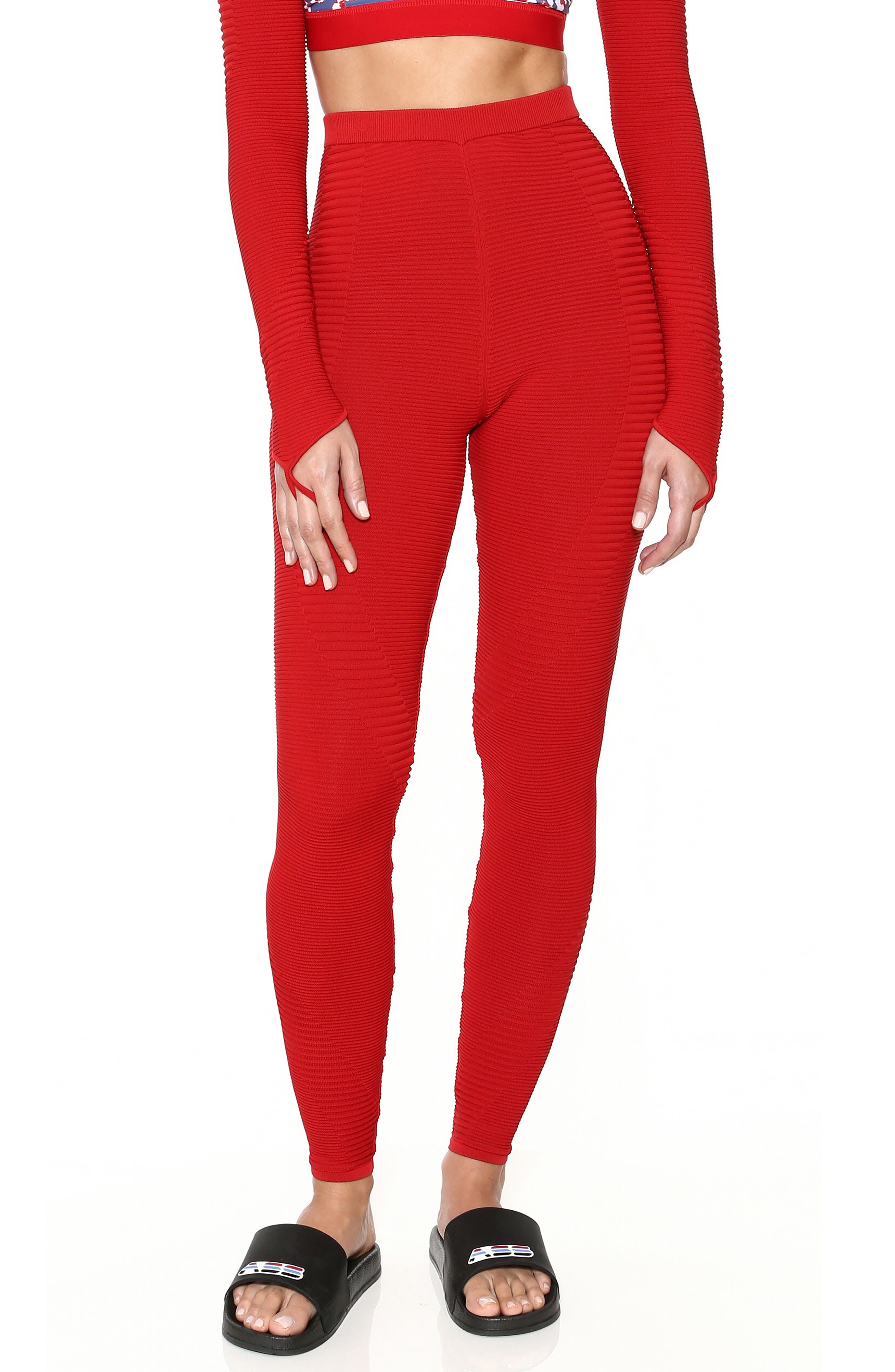 Adam Selman Rib Knit Leggings