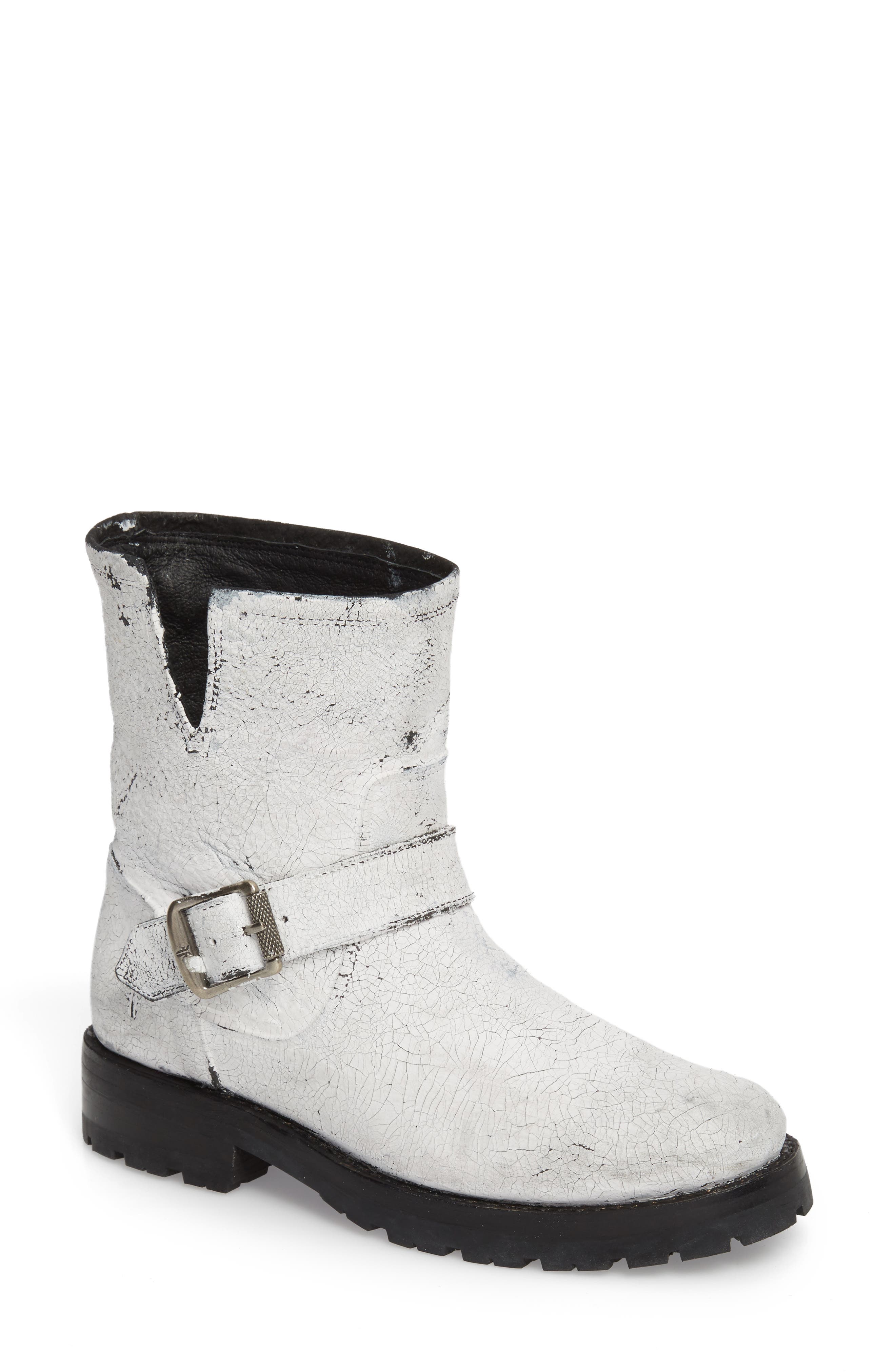 Frye Natalie Engineer Boot, White