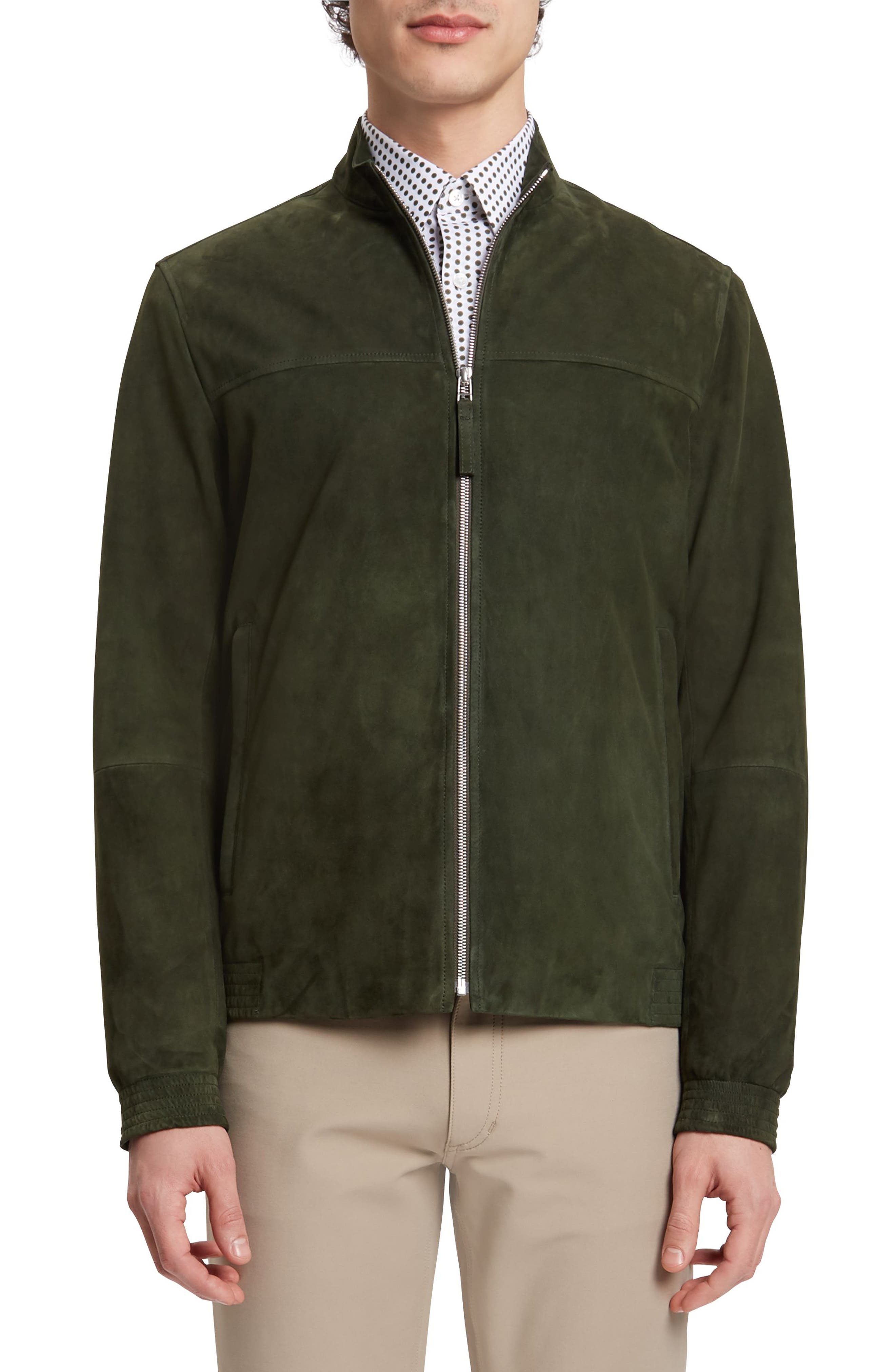 Theory Tremont L Radic Suede Mockneck Jacket