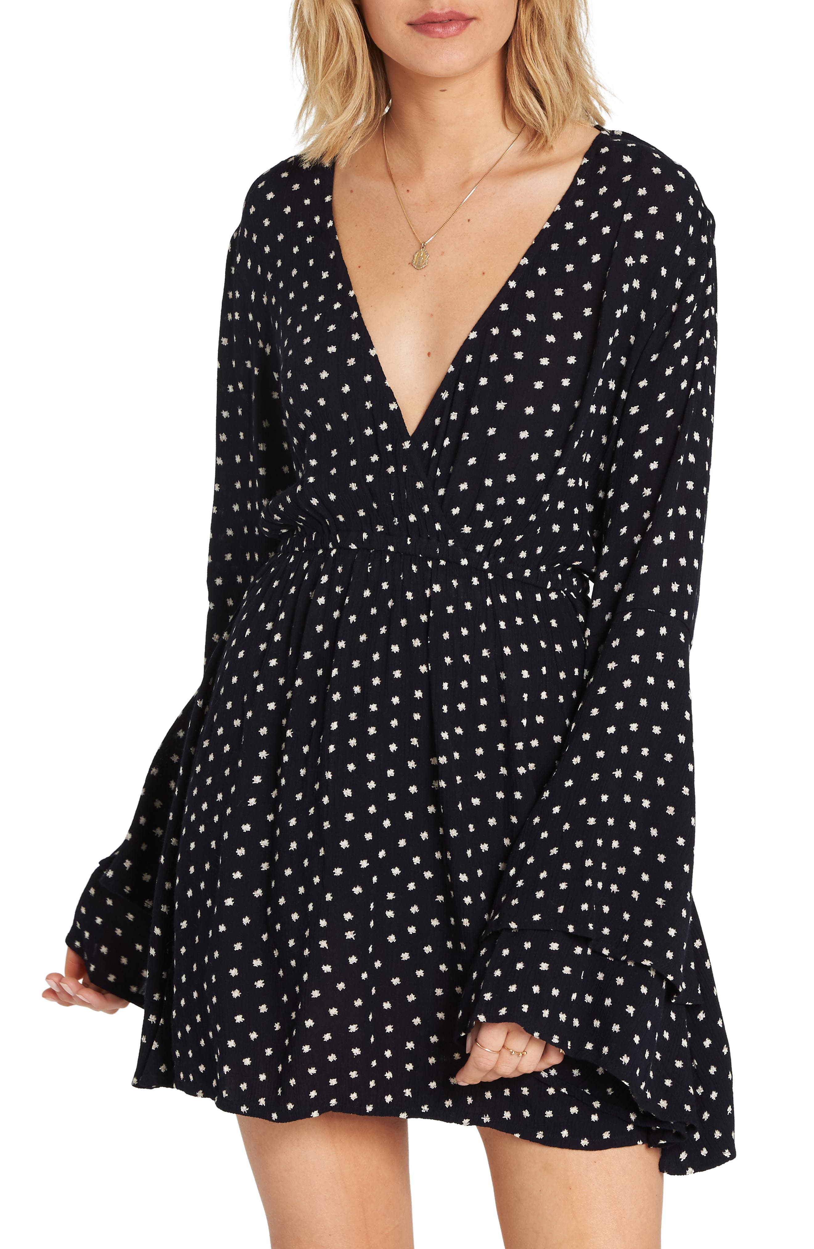 Billabong Night Fever Bell Sleeve Dress