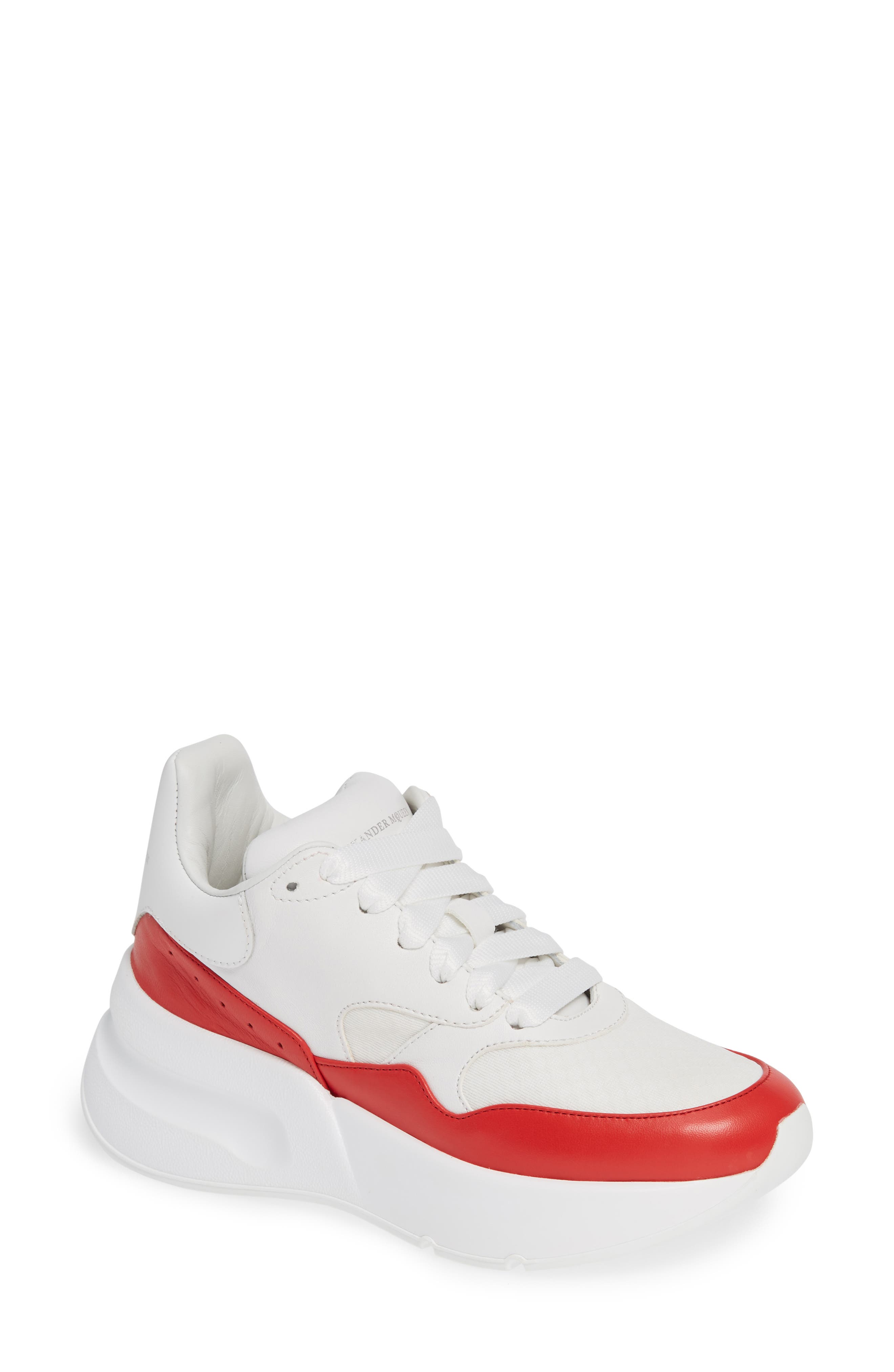 Alexander Mcqueen Oversized Lace-Up Sneaker - White