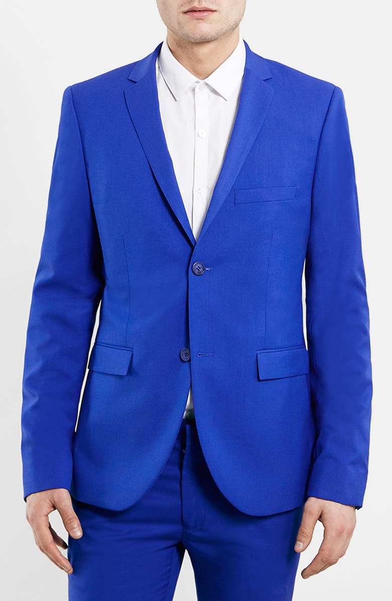 Topman Blue Ultra Skinny Fit Suit Jacket | Nordstrom