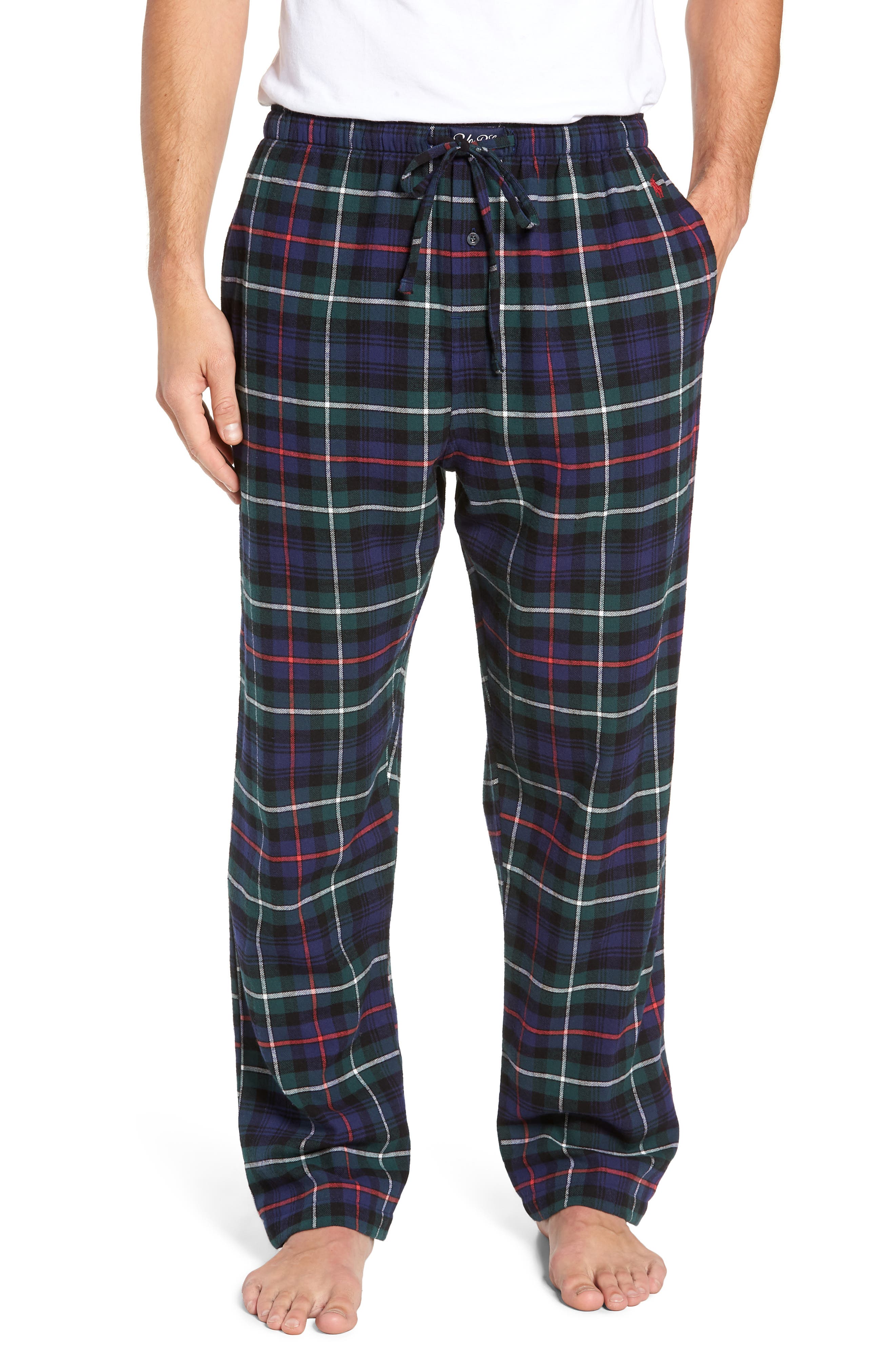 Polo Ralph Lauren Flannel Cotton Pajama Pants, Blue