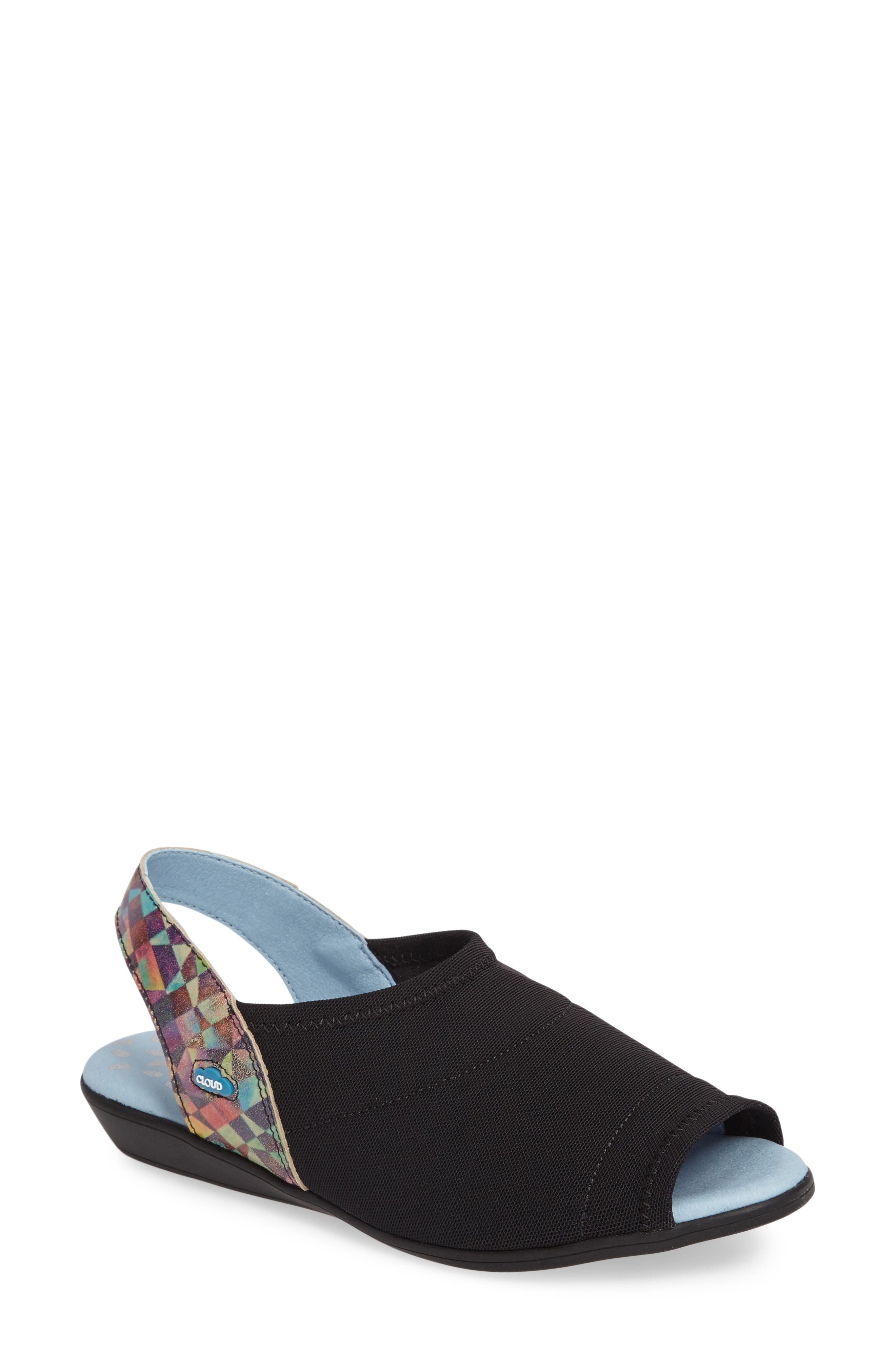 Cloud Cuteness Slingback Sandal - Black