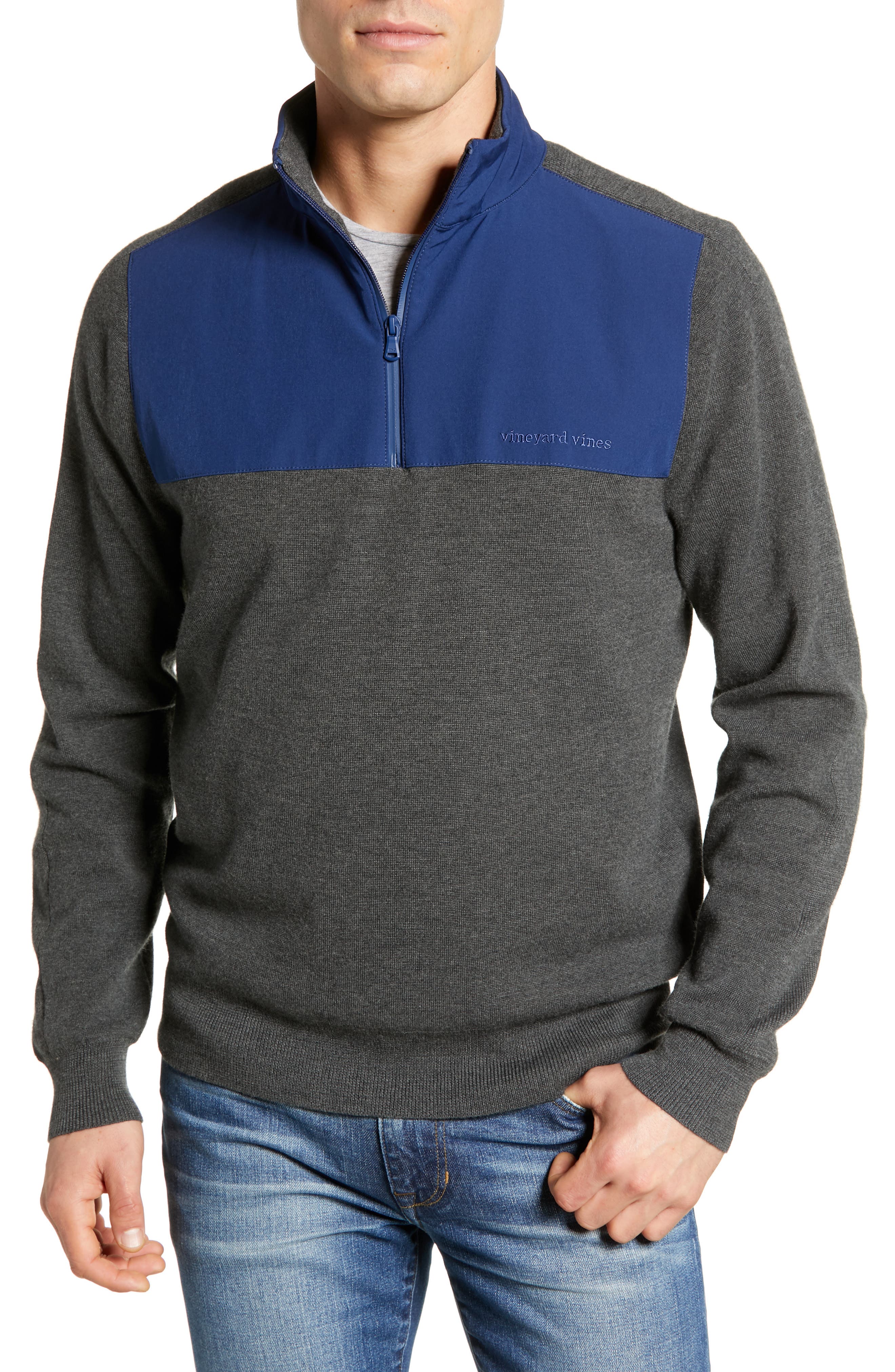 Vineyard Vines Regular Fit Quarter Zip Performance Pullover
