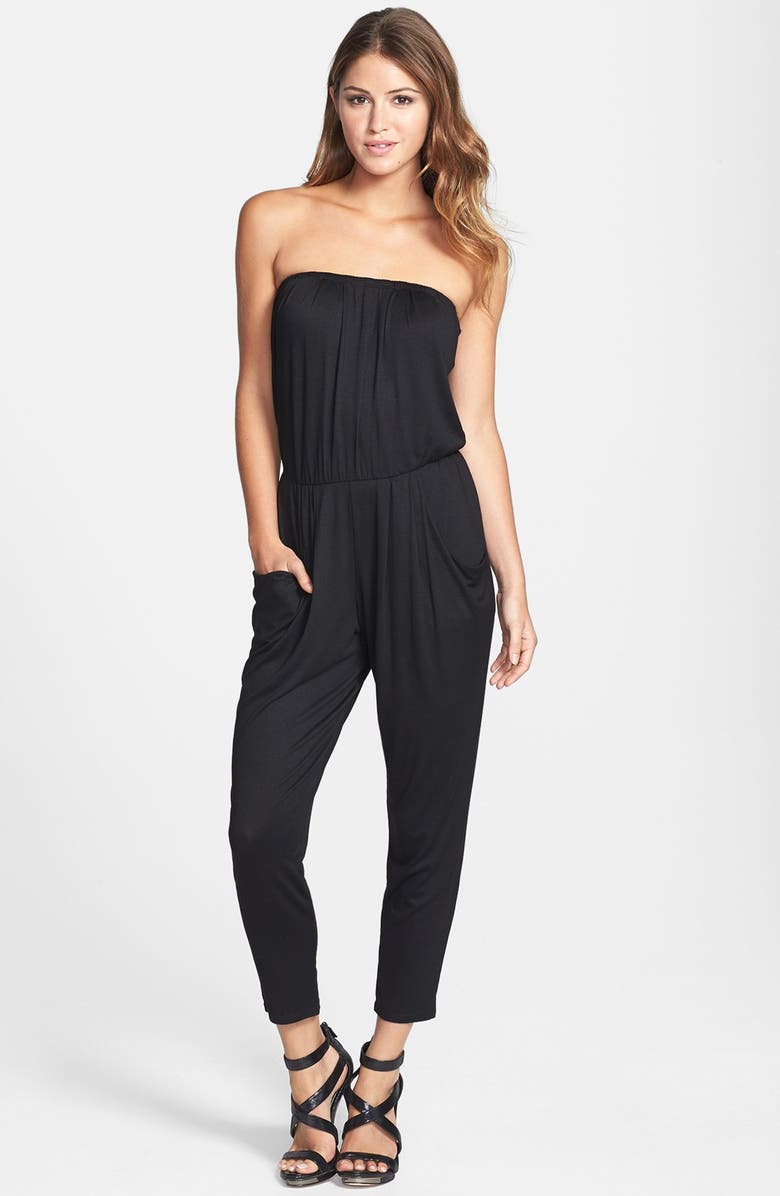 Loveappella Pleated Strapless Jumpsuit | Nordstrom