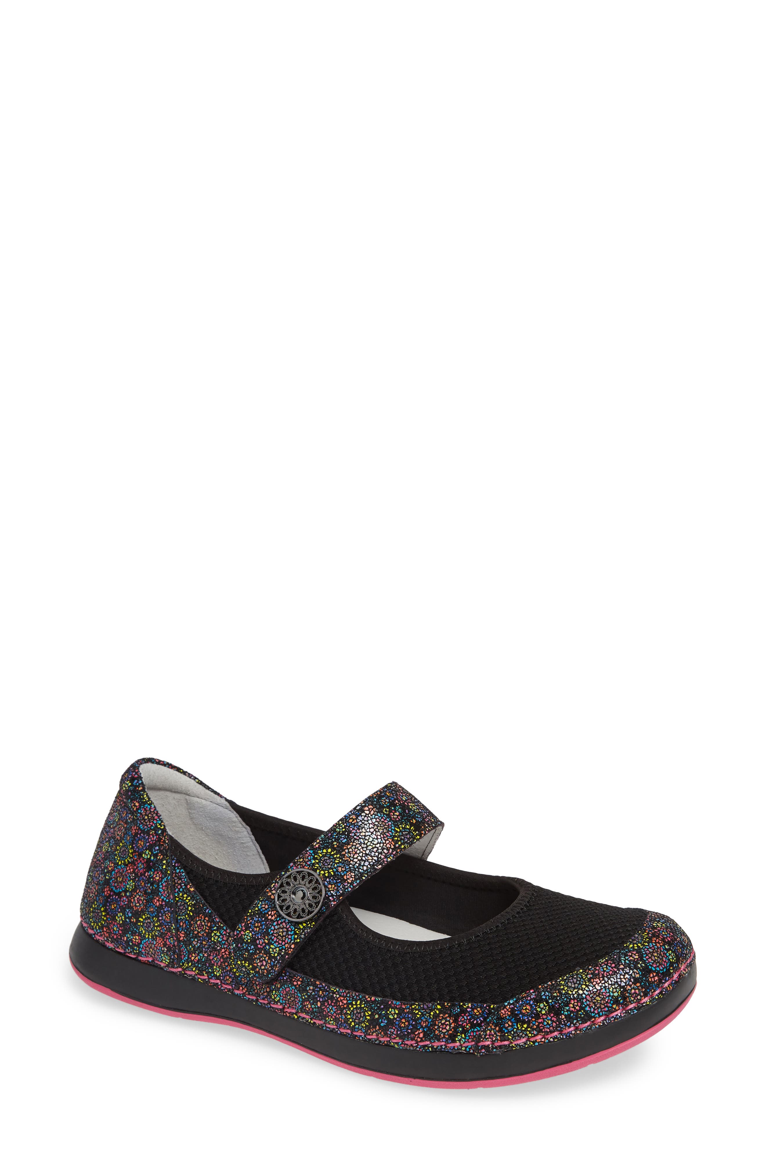 Alegria Gem Mary Jane Flat, Black