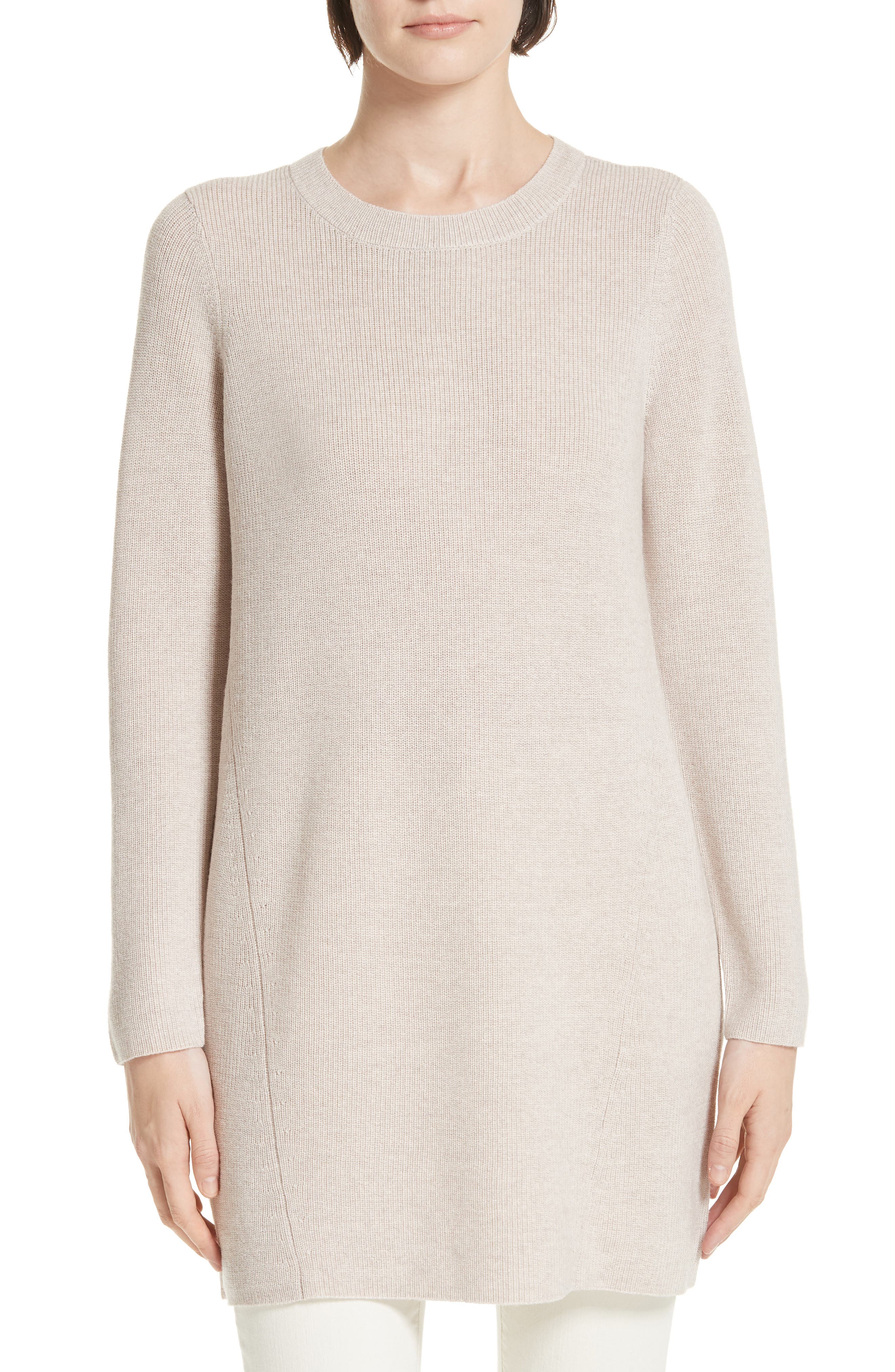 Eileen Fisher Round Neck Merino Wool Tunic