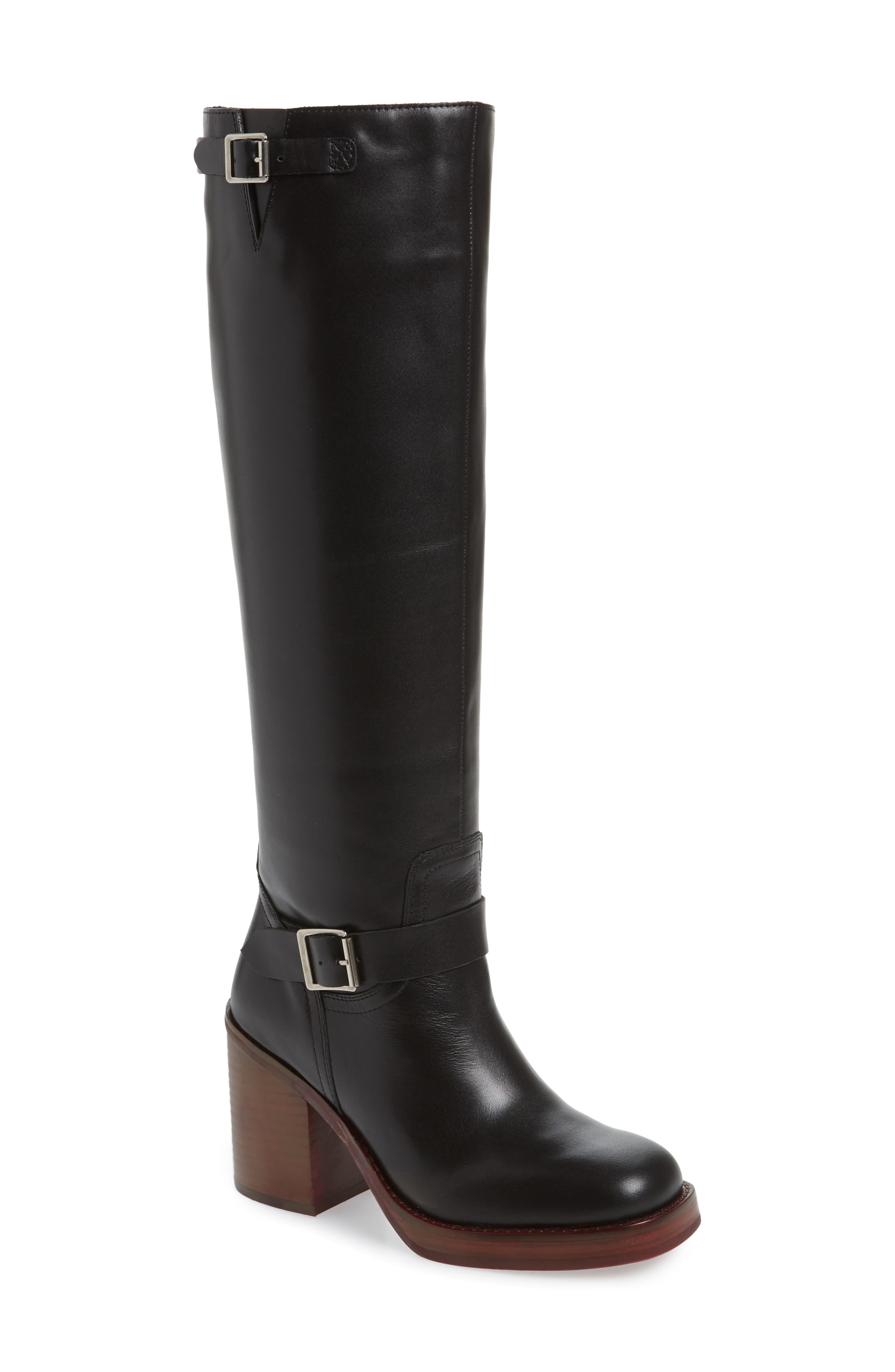 Jeffrey Campbell Lottie-2 Knee High Boot- Black