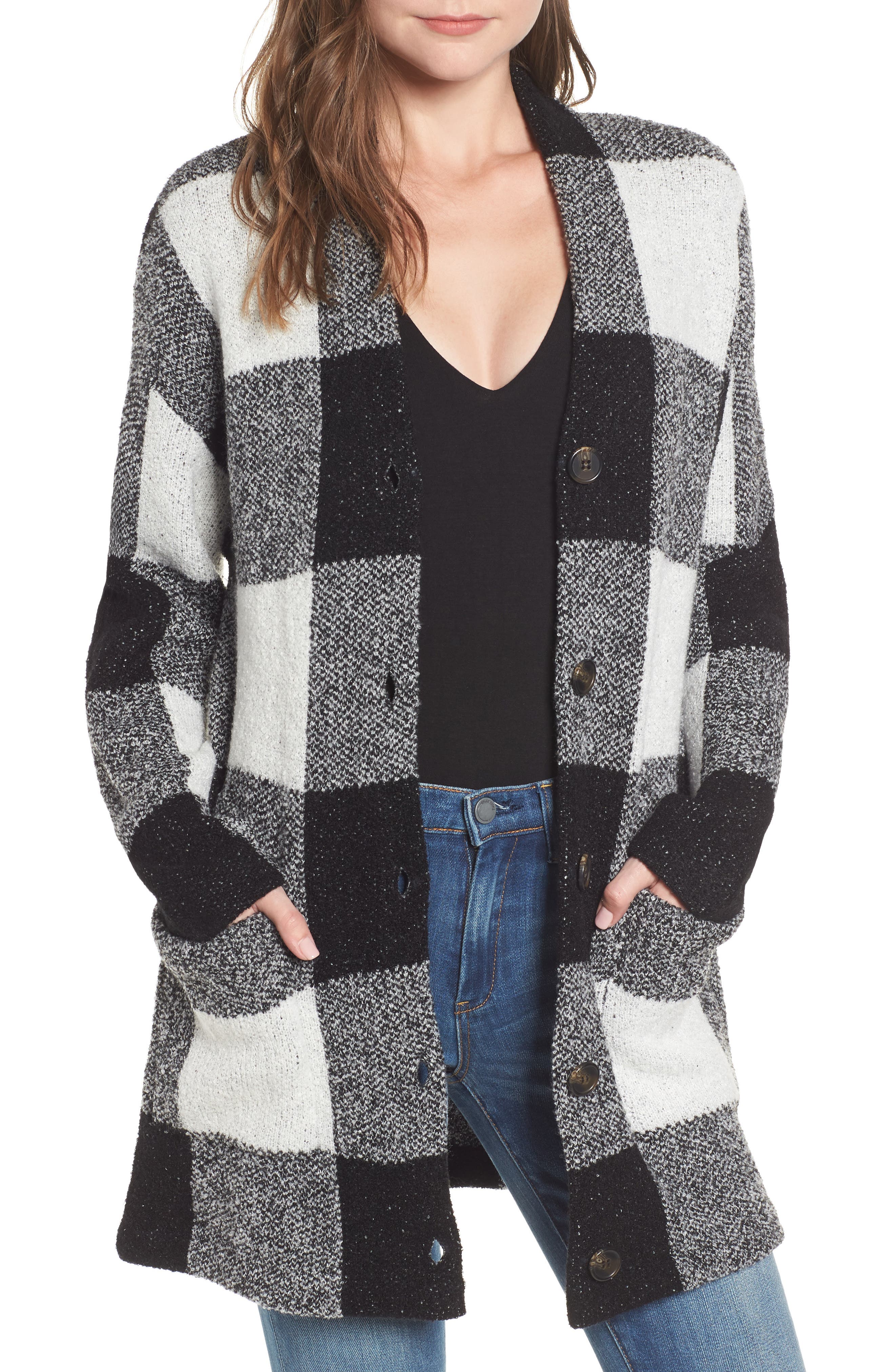 Blanknyc Buffalo Check Cardigan