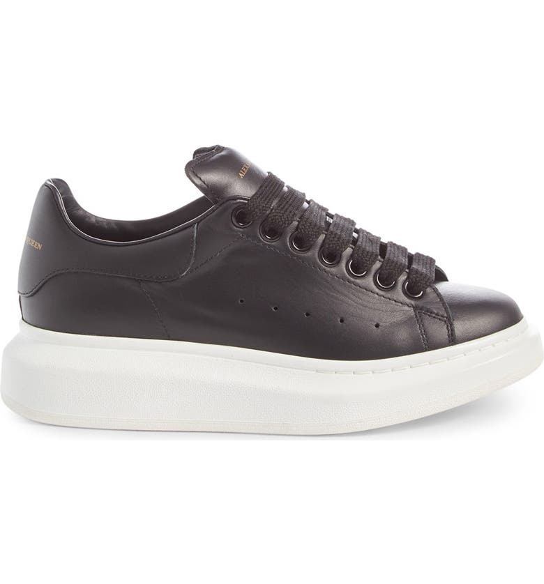 Alexander Mcqueen Ladies Runway Leather Platform Trainers In Black | ModeSens