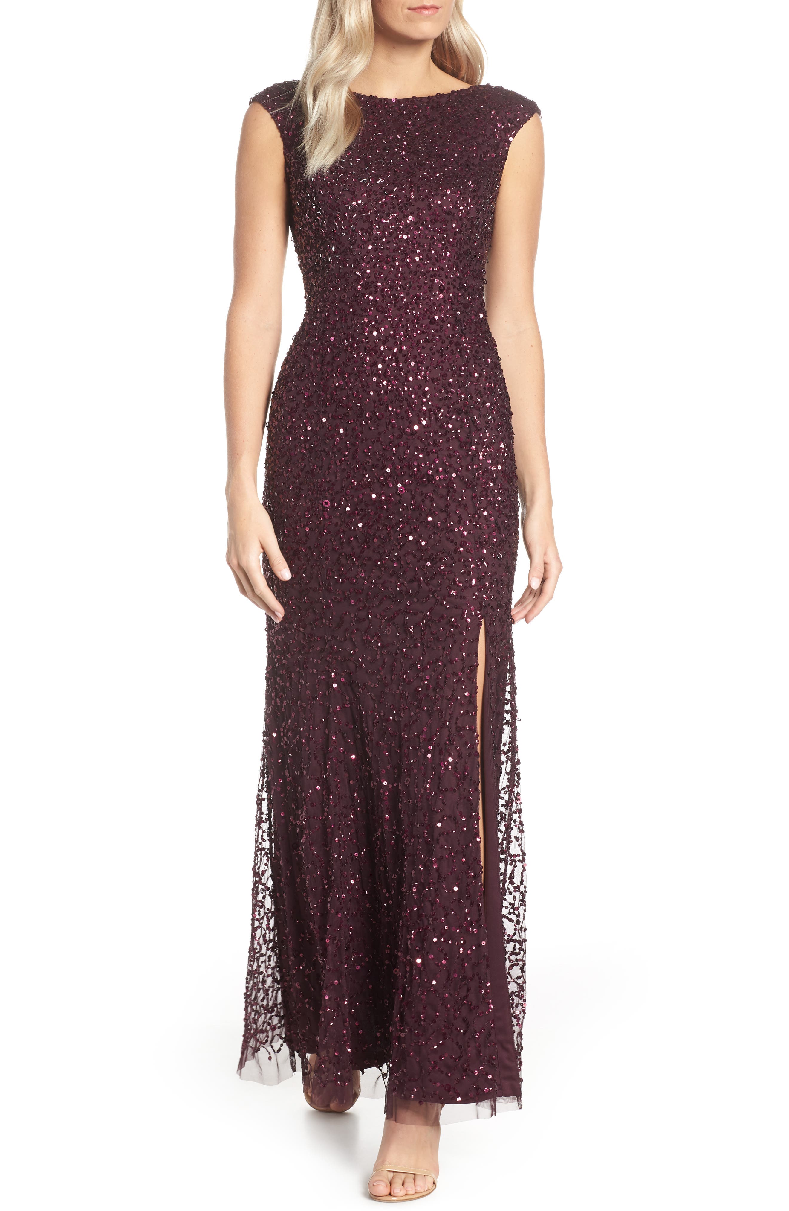 Adrianna Papell Sequin Evening Dress