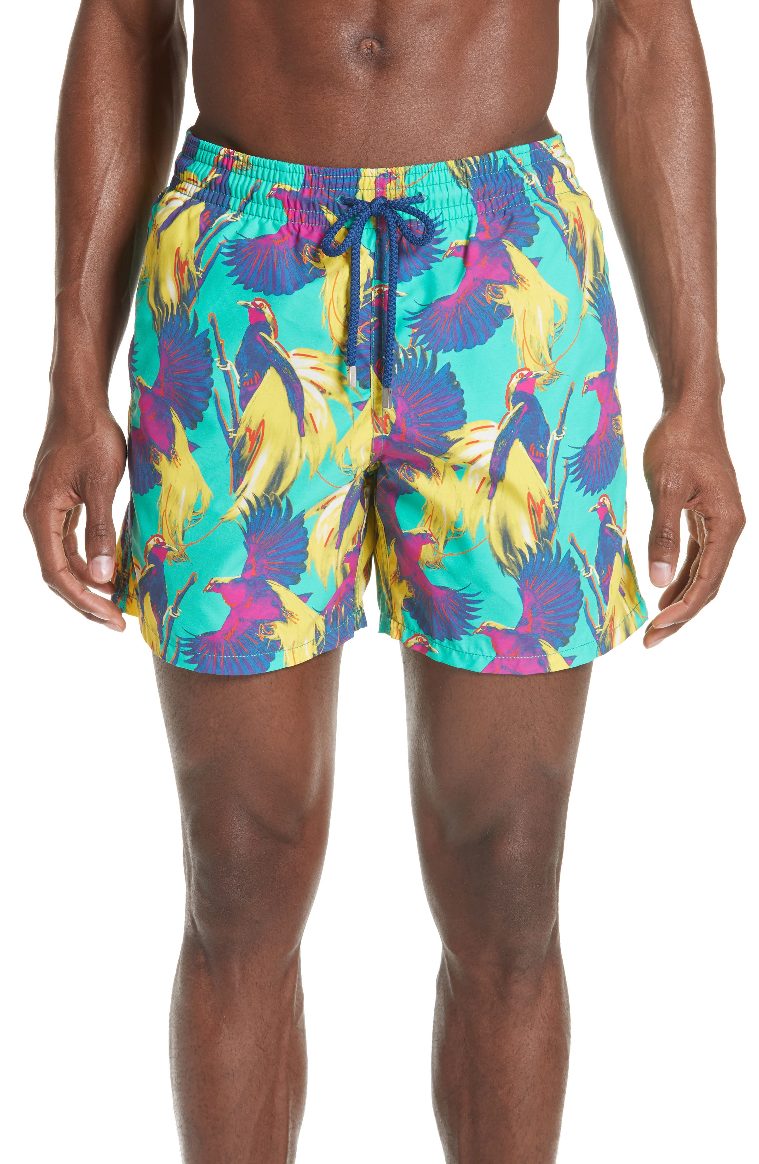Vilebrequin Birds Of Paradise Swim Trunks, Green