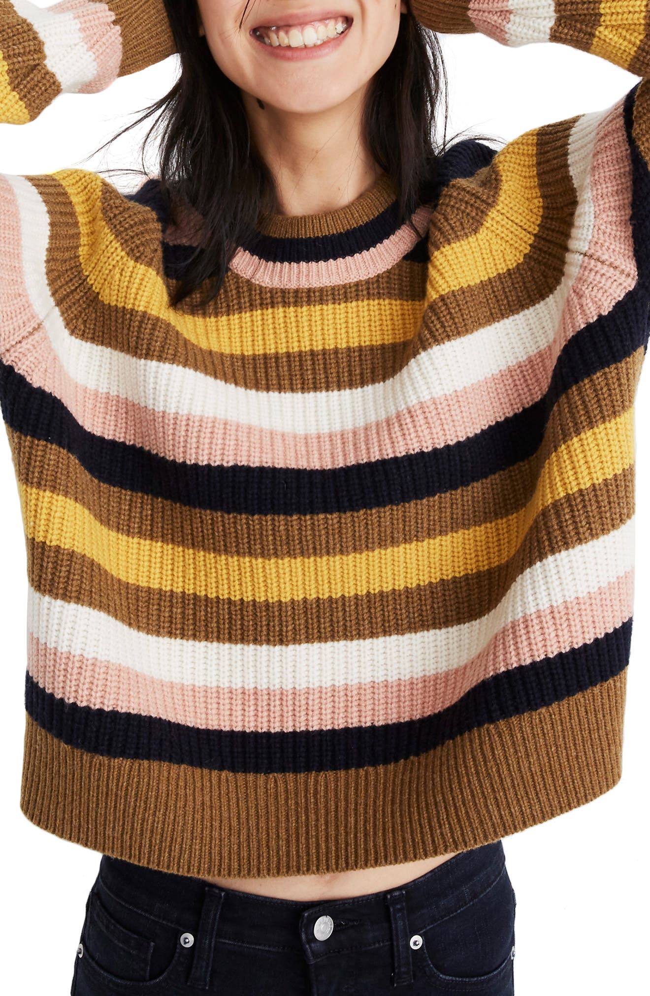 Madewell Tilden Stripe Sweater, Beige
