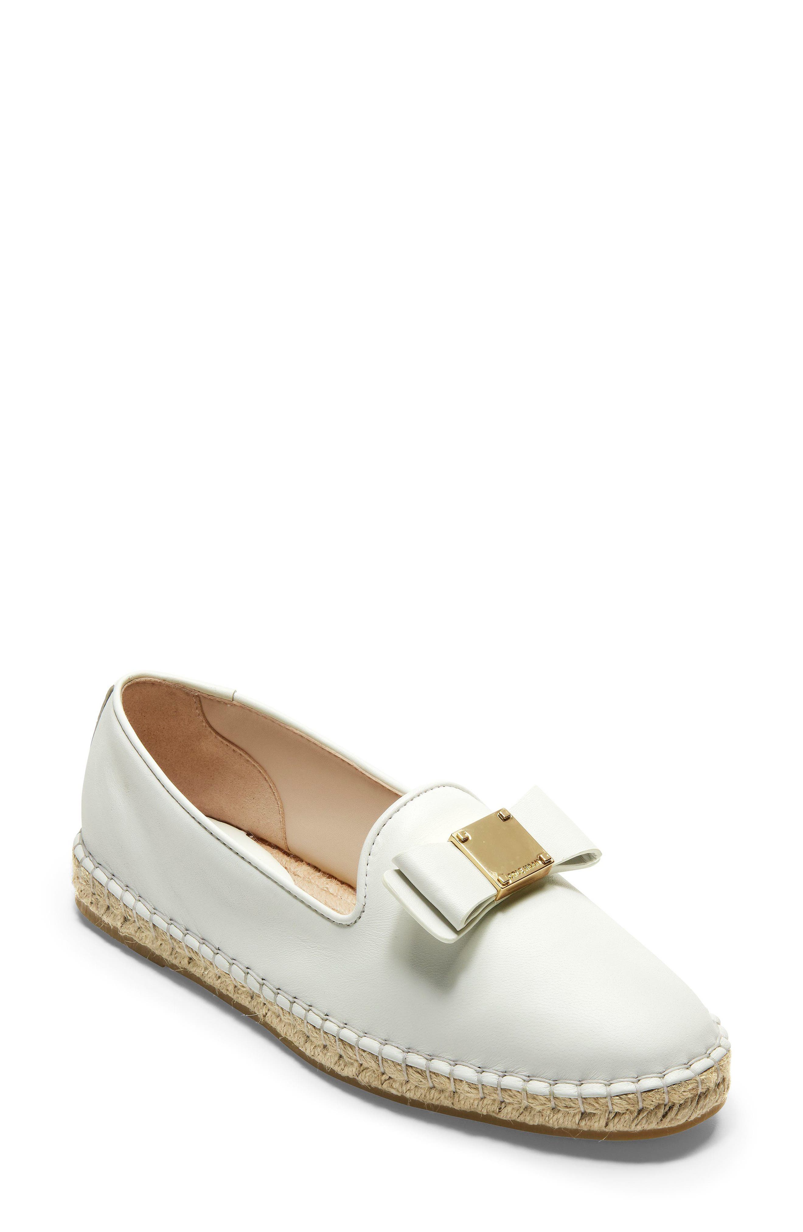 Cole Haan Tali Bow Espadrille Flat, White