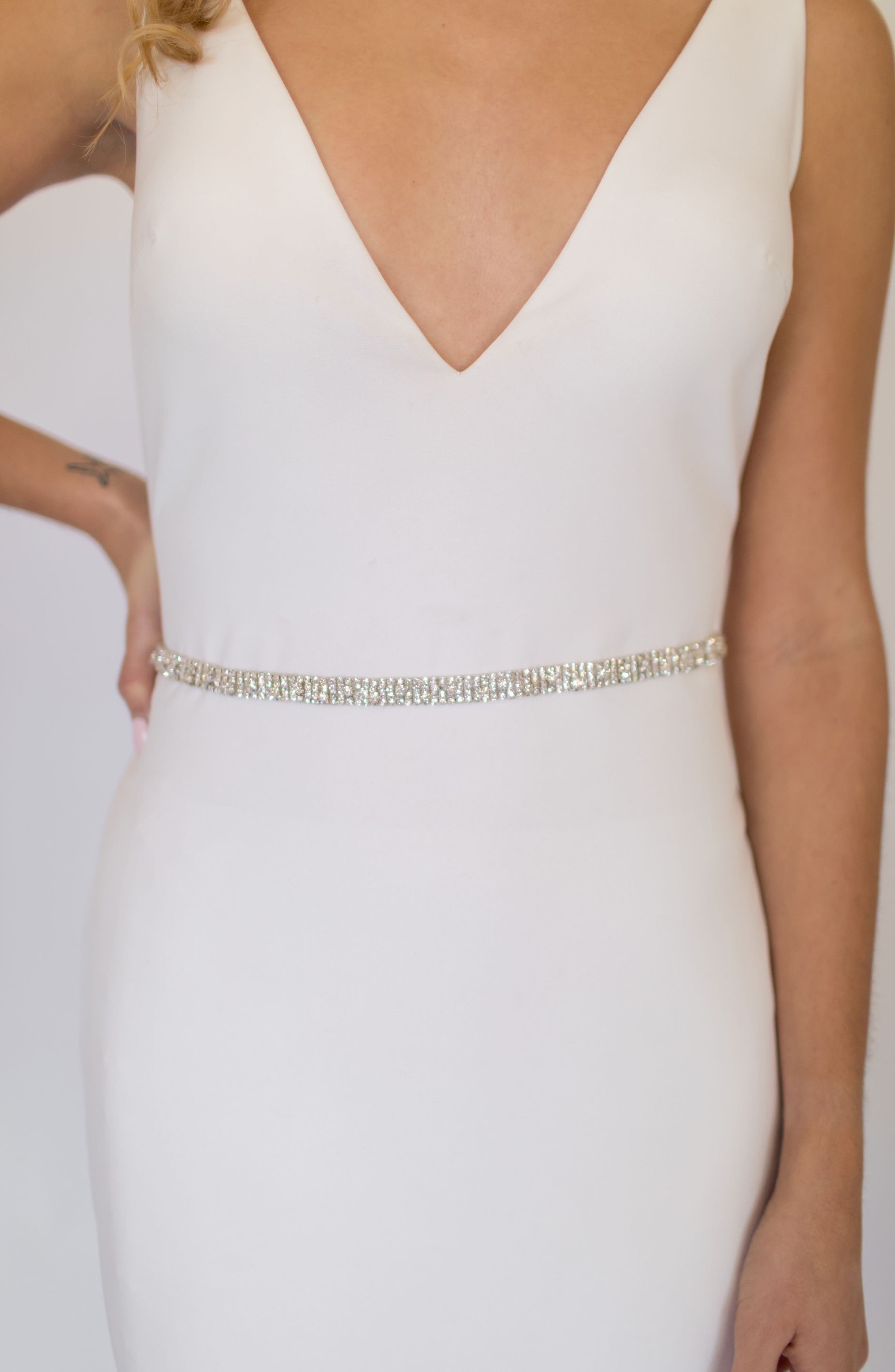 Untamed Petals By Amanda Judge June Crystal Belt, Size One Size - Silver
