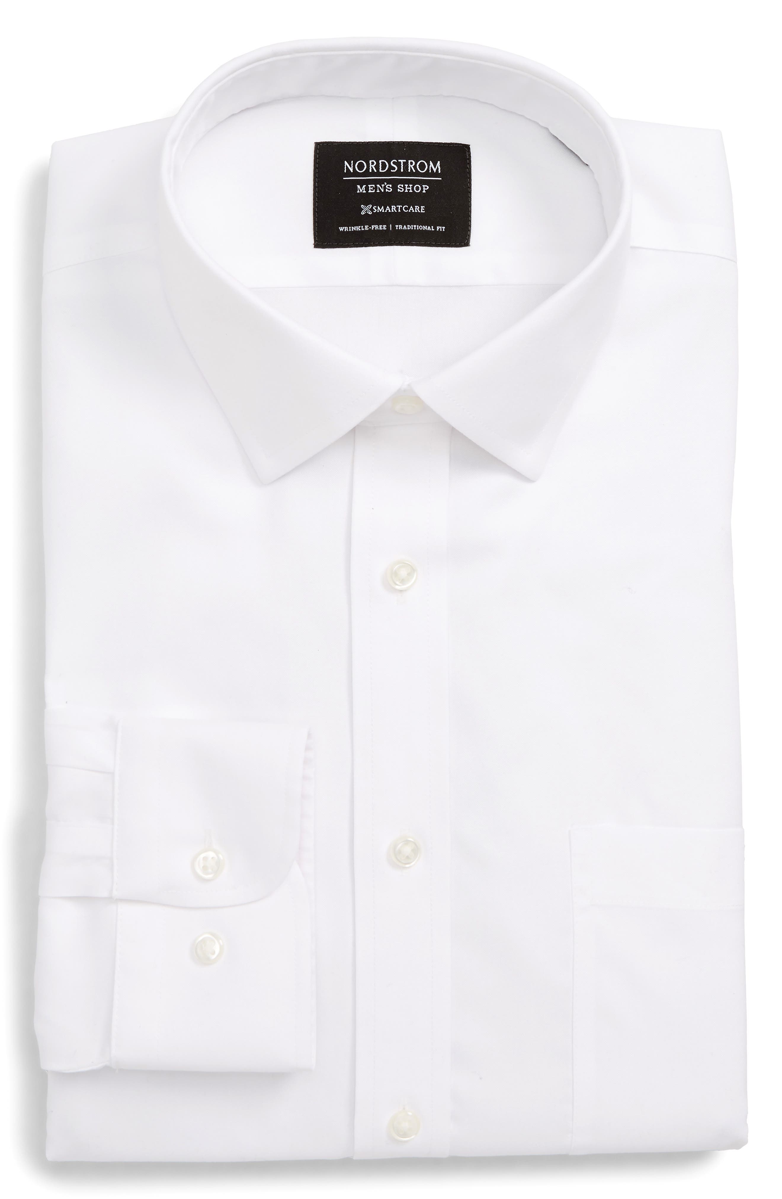 Nordstrom Shop Smartcare(TM) Traditional Fit Dress Shirt - White