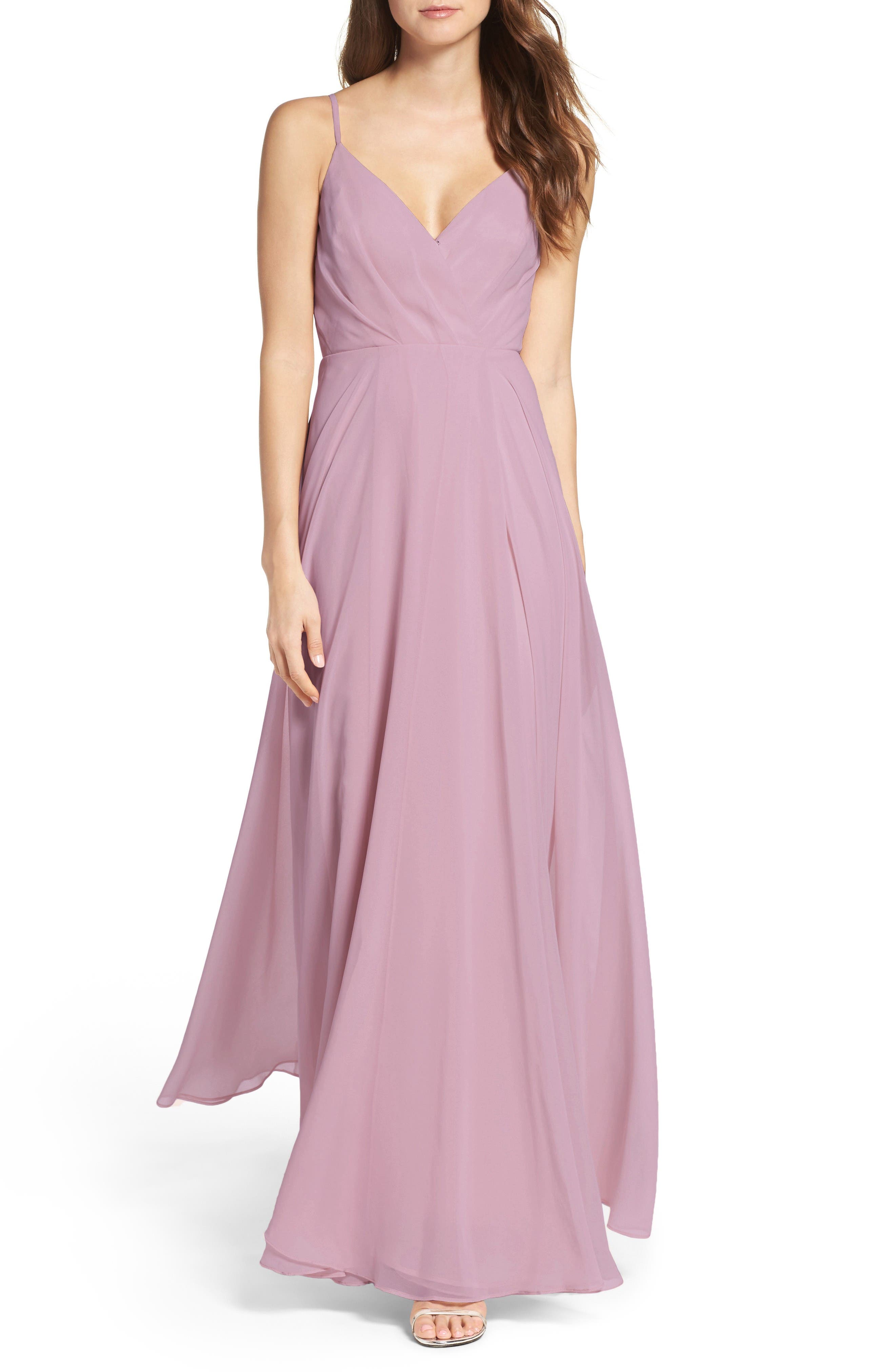 Lulus Surplice Chiffon Gown