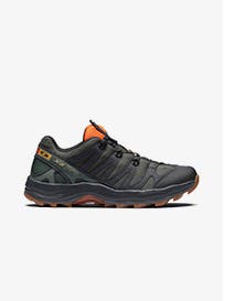 Grey Salomon trail running shoe for men.