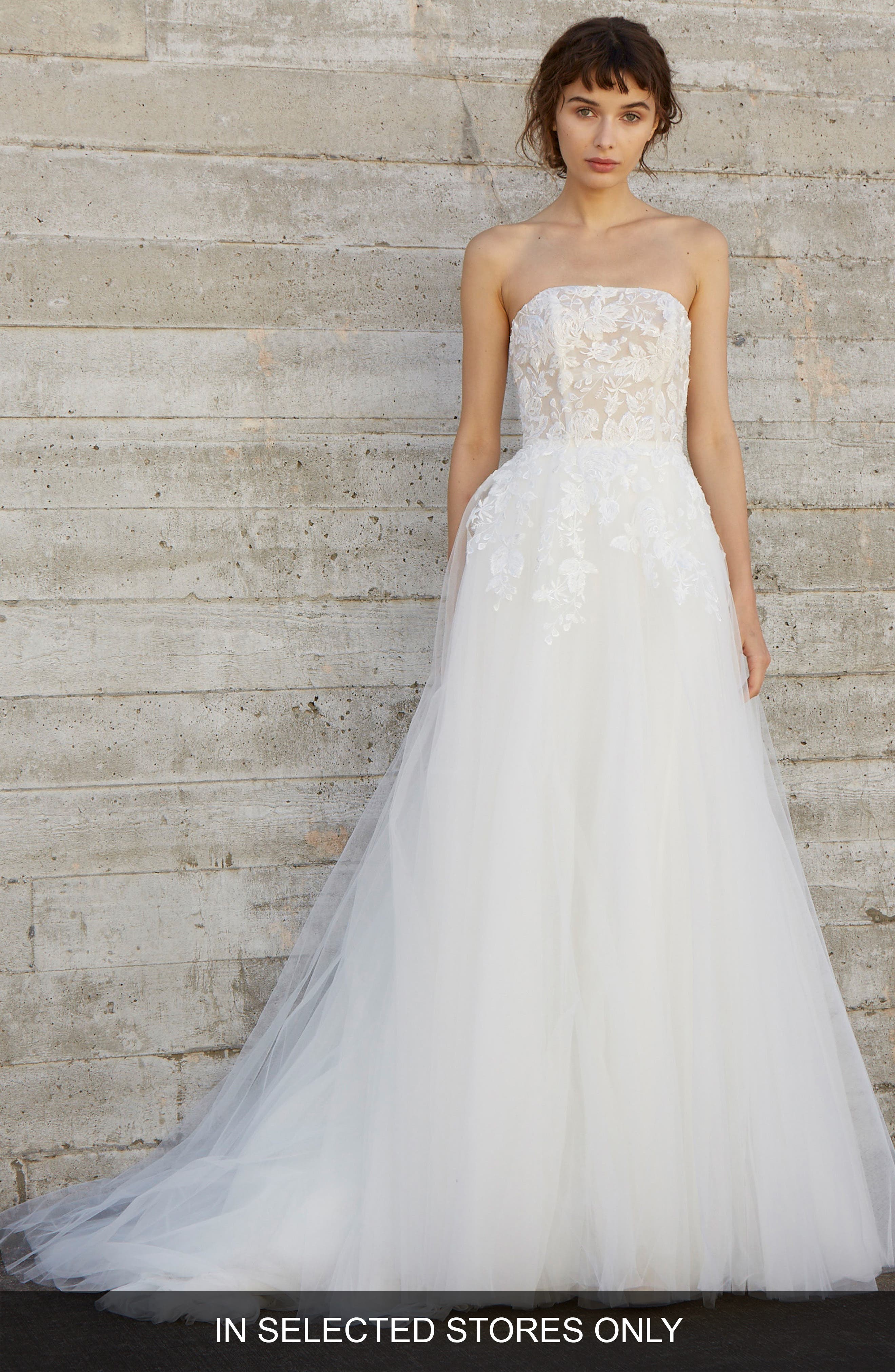 Nouvelle Amsale Ellis Embellished Strapless Ballgown, Ivory