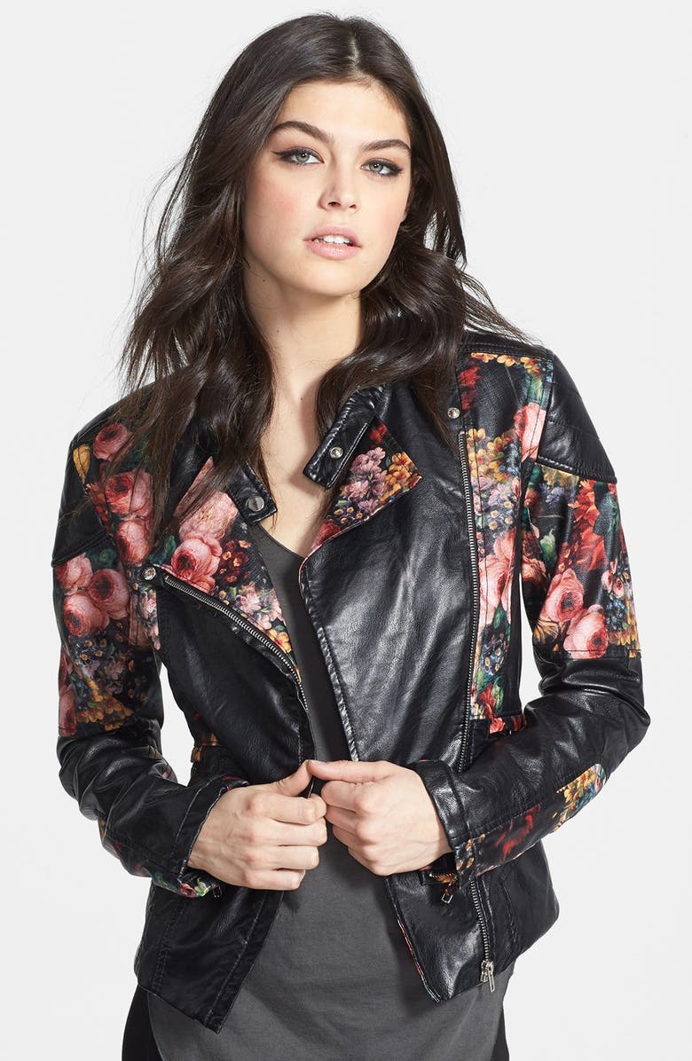 Blanknyc Fl Faux Leather Jacket Nordstrom Fl Faux Leather Jacket Main Color