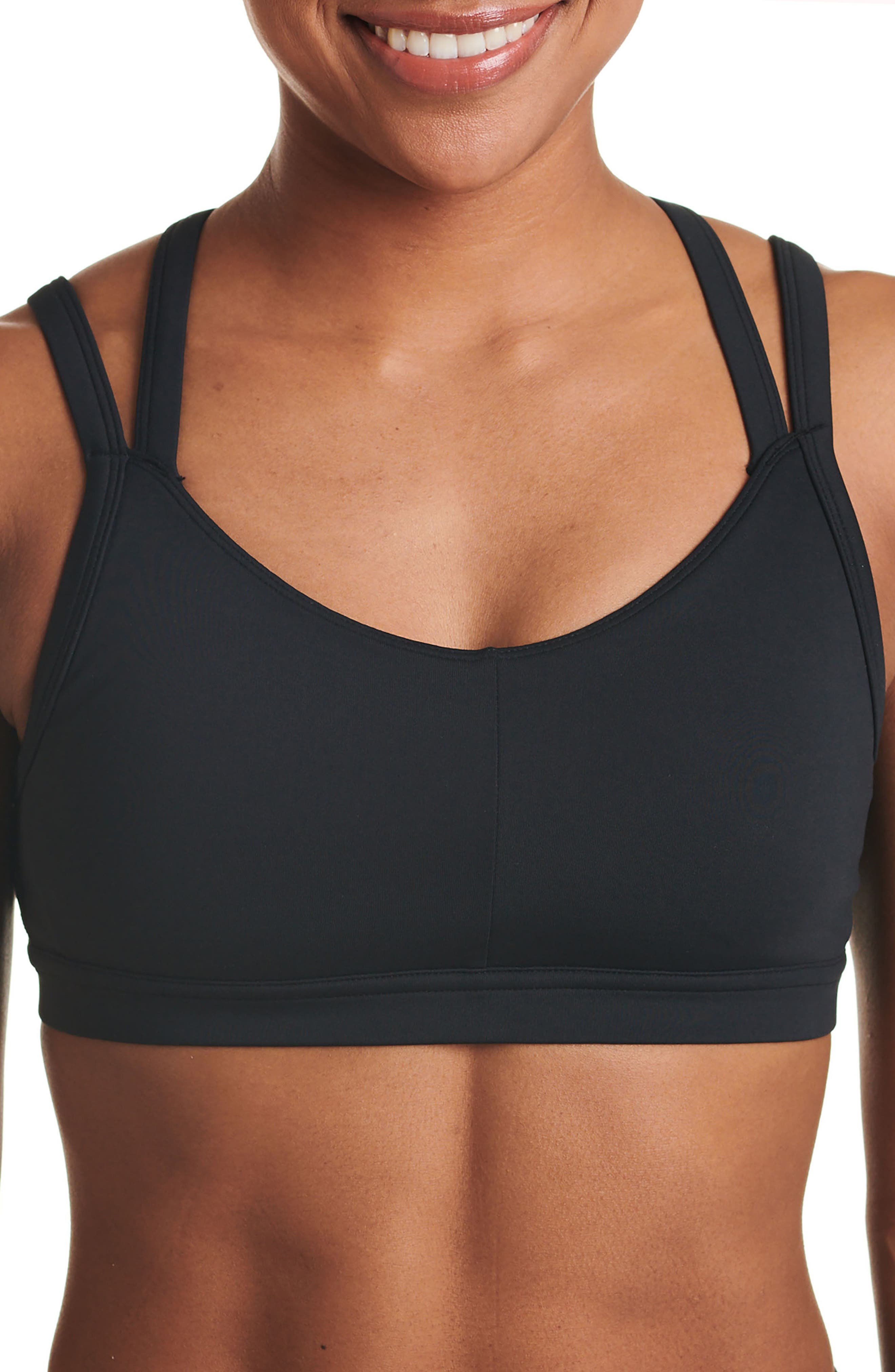 Oiselle Strappy Sports Bra, Black